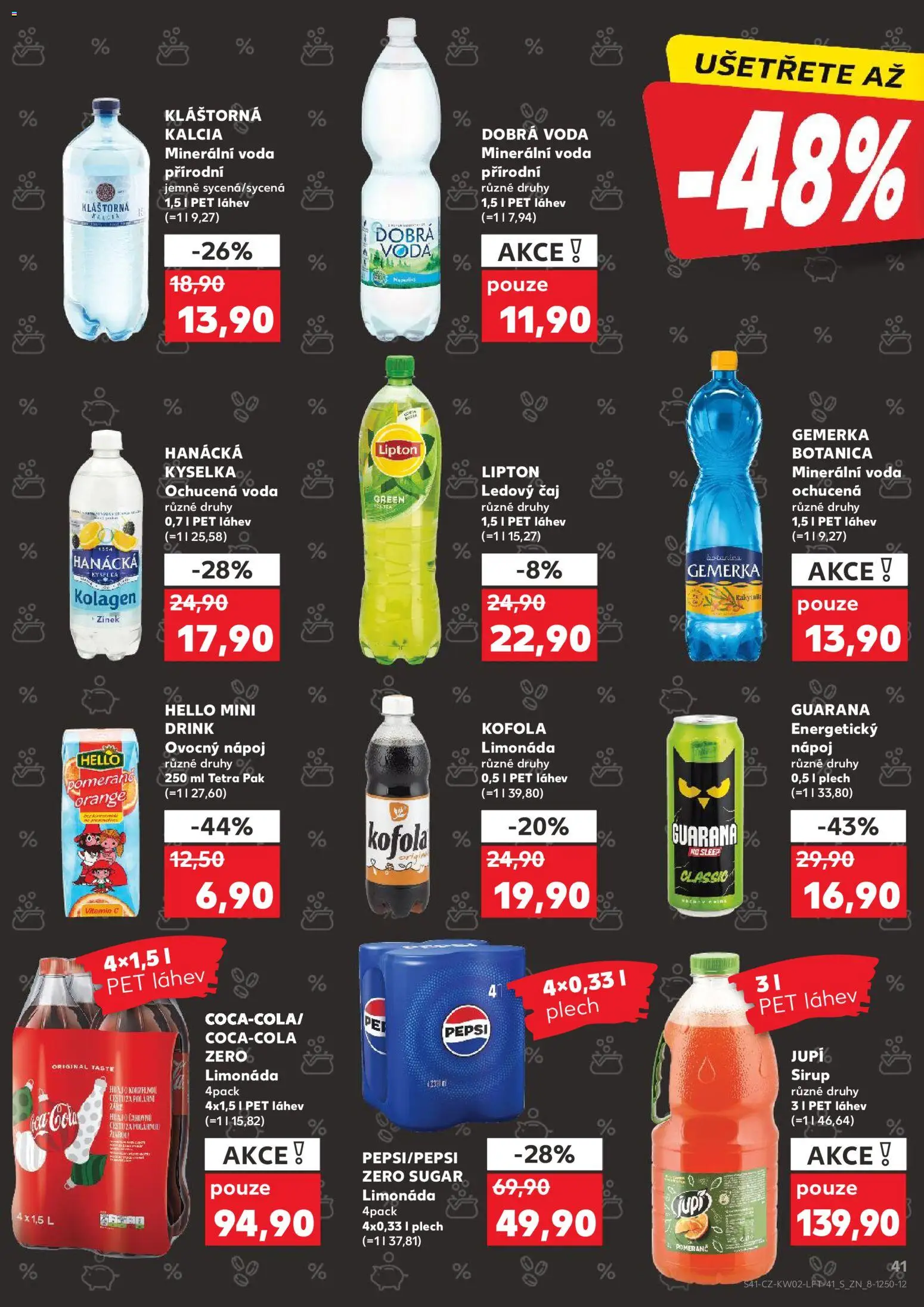 Kaufland leták - Brno od 07.01.2026 | Strana: 41 | Produkty: Čaj, Pepsi, Pepsi Zero, Jupí