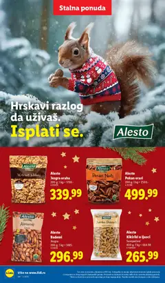 Alesto Kikiriki u ljusci, Suvopečeni 400 g; 1 kg = 664.98 - pregled Lidl kataloga - važi od 02.01.2026 | Strana: 42 | Proizvode: Orasi, Kikiriki