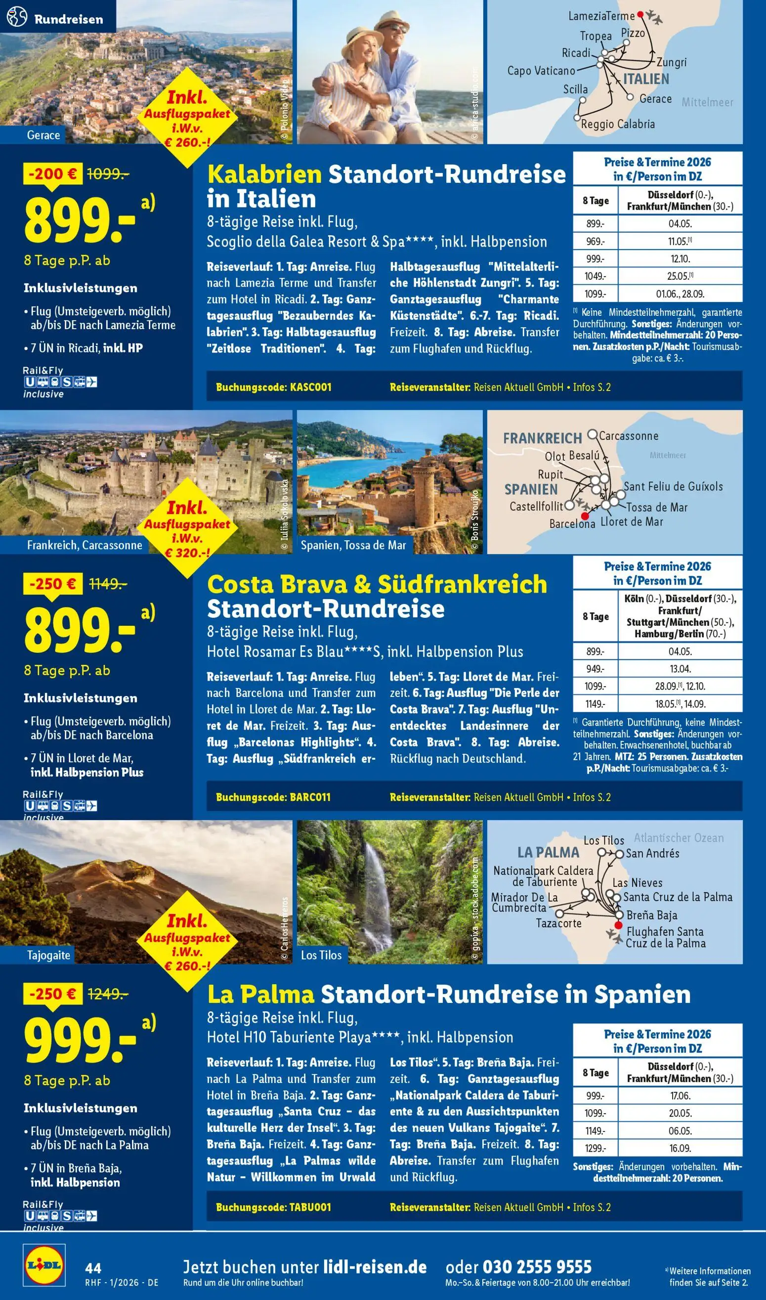 Lidl Reisen Prospekt 	 – gültig ab 29.12.2025 | Seite: 44 | Produkte: HP, Uhr, Ente, Video