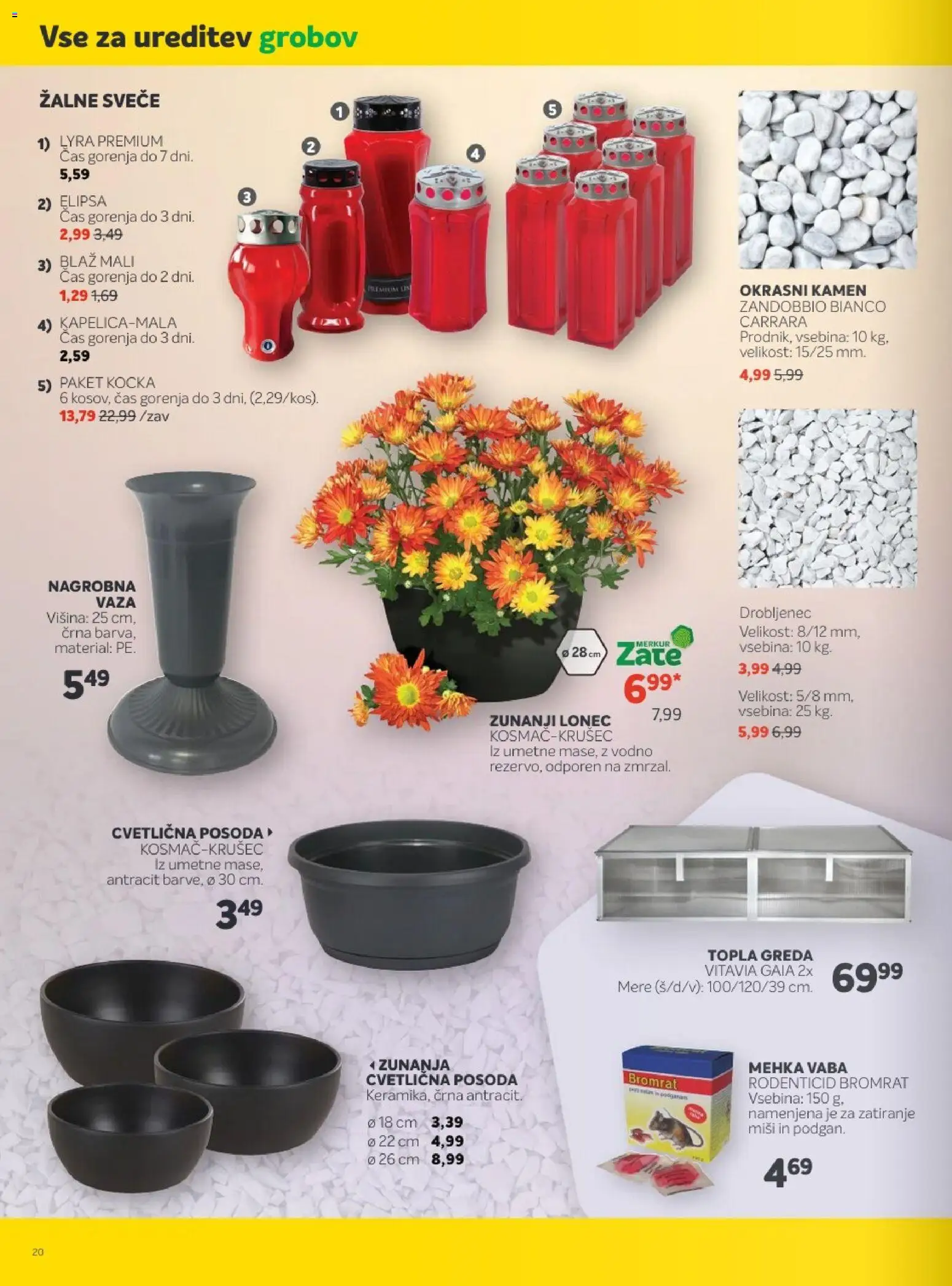 Novi Merkur katalog ponudbe – veljaven od 01.10.2025 | Stran: 42 | Izdelki: Vaza, Svece