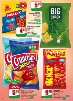 Pogląd oferty "Chipsy zielona cebulka Big Snack, 200 g Chipsy zielona cebulka Big Snack" - ważna od 07.01.2026 | Strona: 44 | Produkty: Chipsy