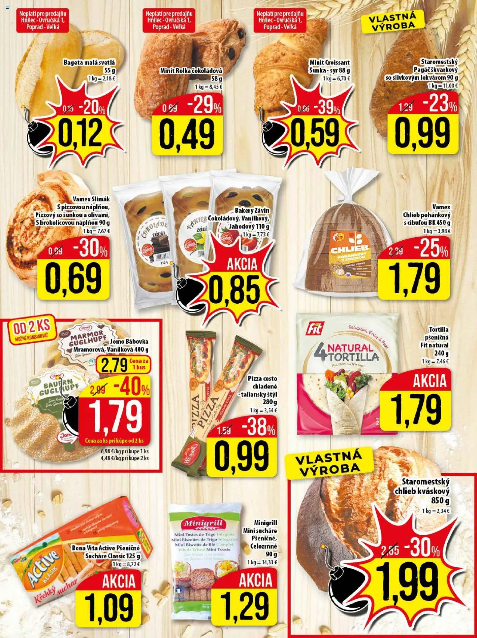 Nové Klas akcie – leták je platný od 16.02.2026 | Strana: 7 | Produkty: Šunka, Pizza, Tortilla, Croissant