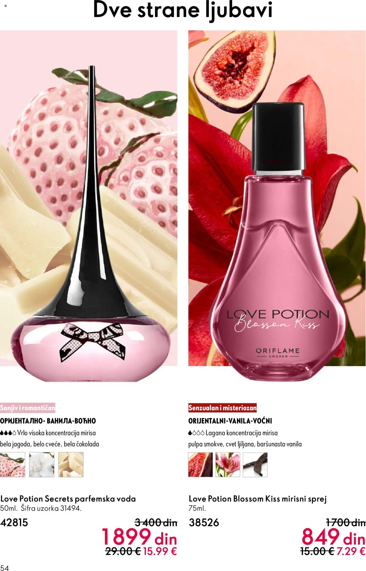 Oriflame katalog - važi od 28.01.2026 | Strana: 54 | Proizvode: Voda, Čokolada