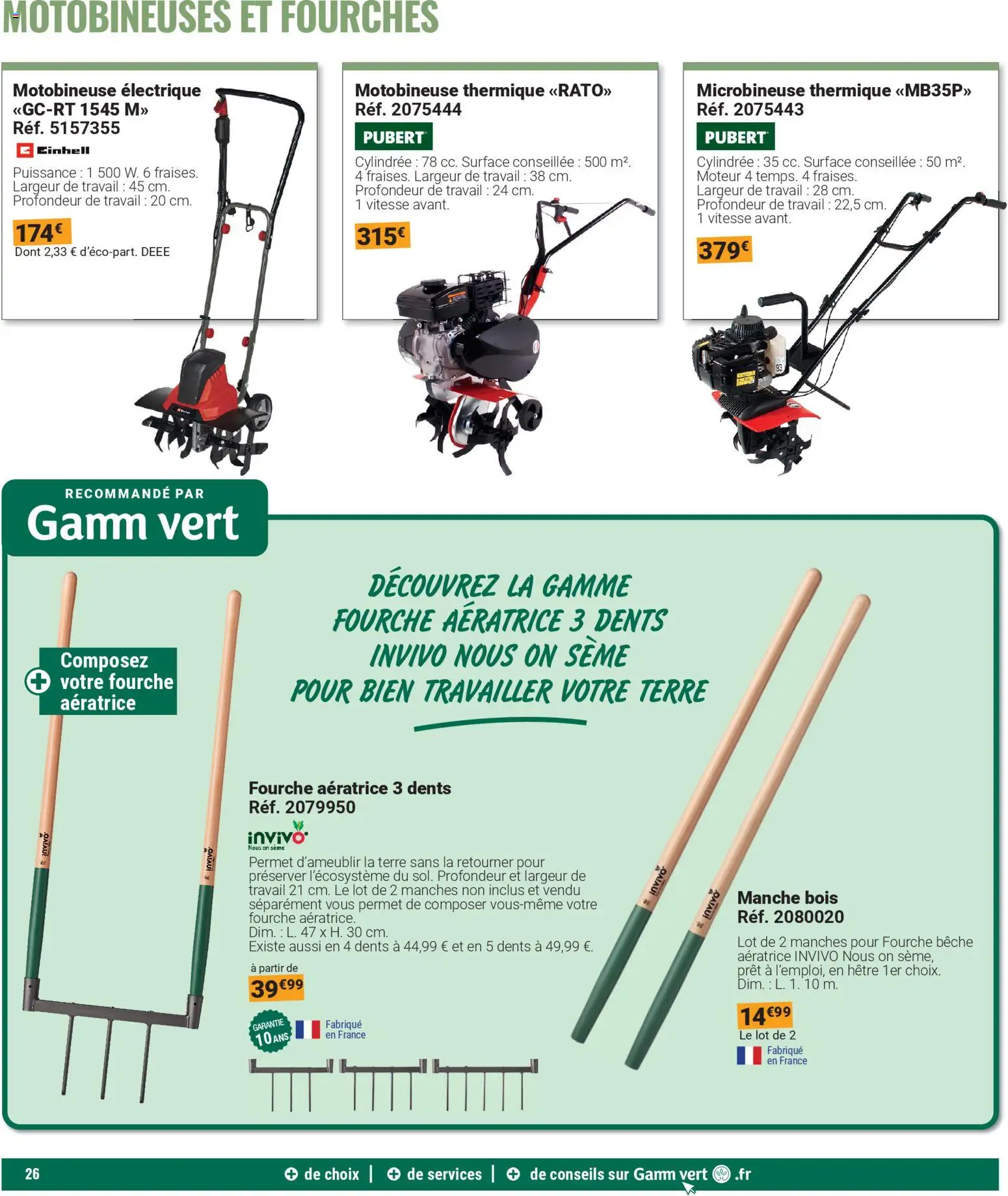 {H1} | Page: 26 | Produits: Motobineuse électrique, Fraises