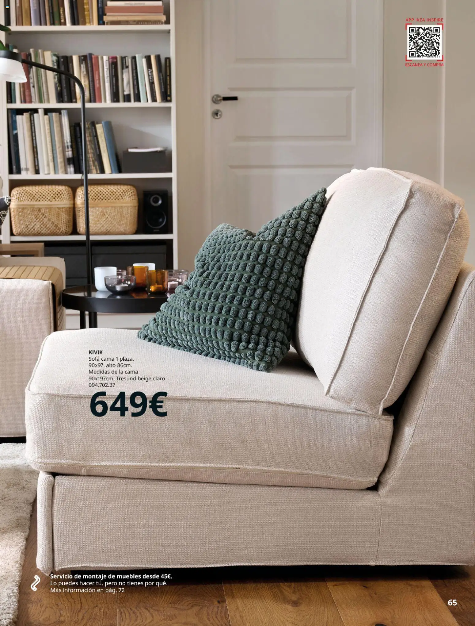 Catálogo IKEA Sofás │ válido desde el 02.12.2025 | Página: 65 | Productos: Muebles, Sofá cama, Cama, Sofá