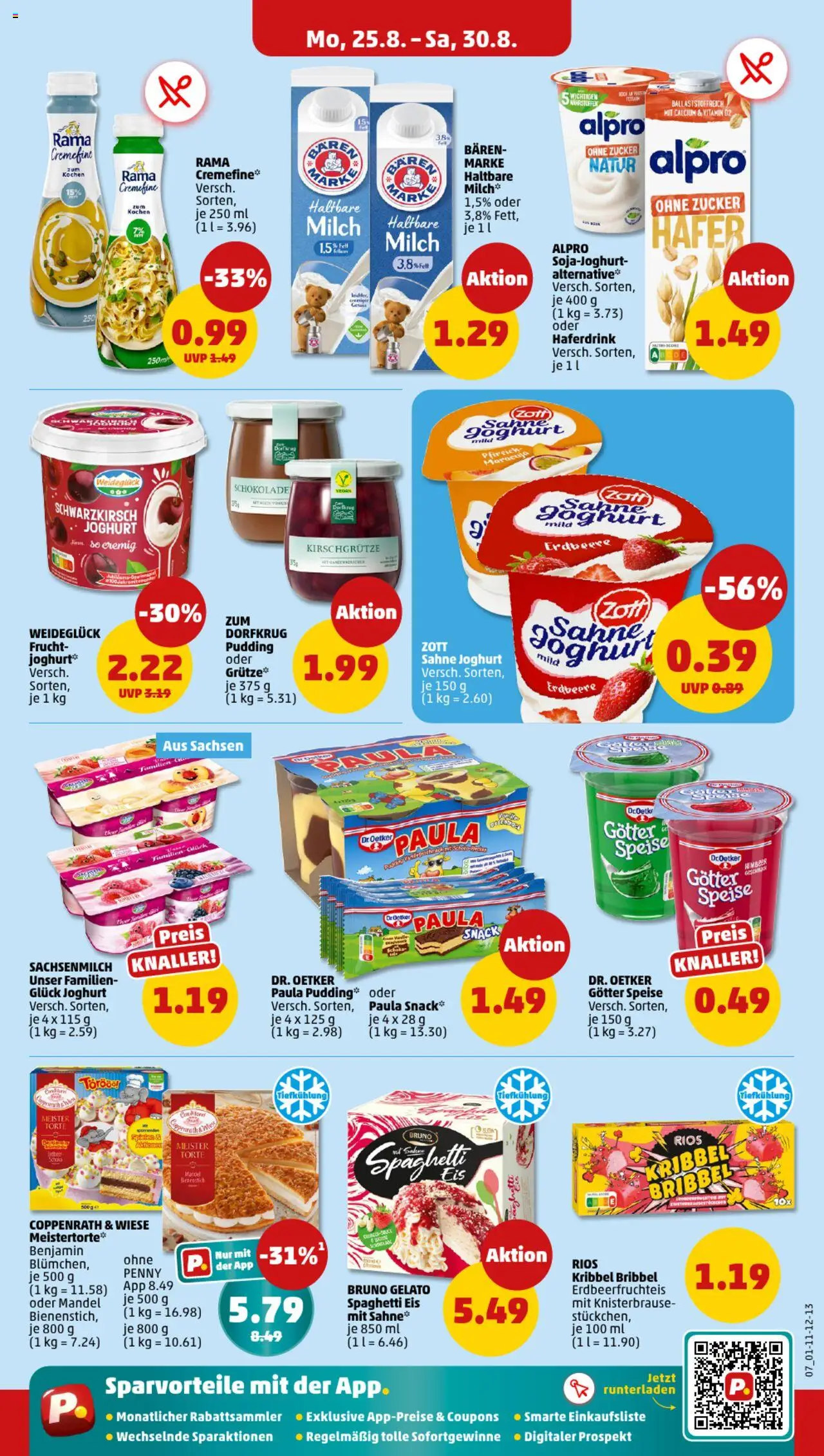 Penny Prospekt 	 - gültig ab dem 25.08.2025 | Seite: 7 | Produkte: Milch, Haferdrink, Alpro, Eis