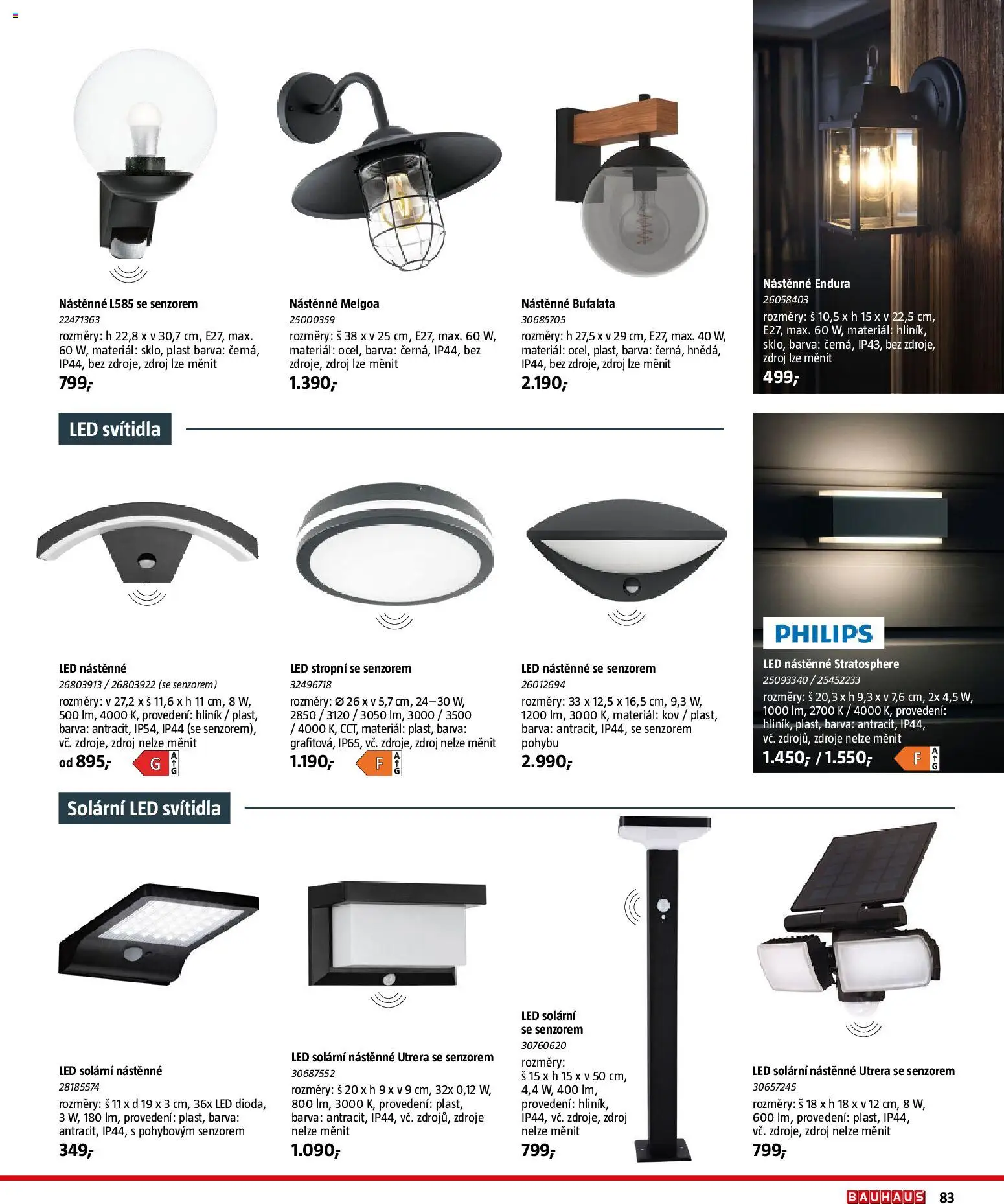 Bauhaus katalog Stavební prvky od 03.11.2025 | Strana: 83 | Produkty: LED