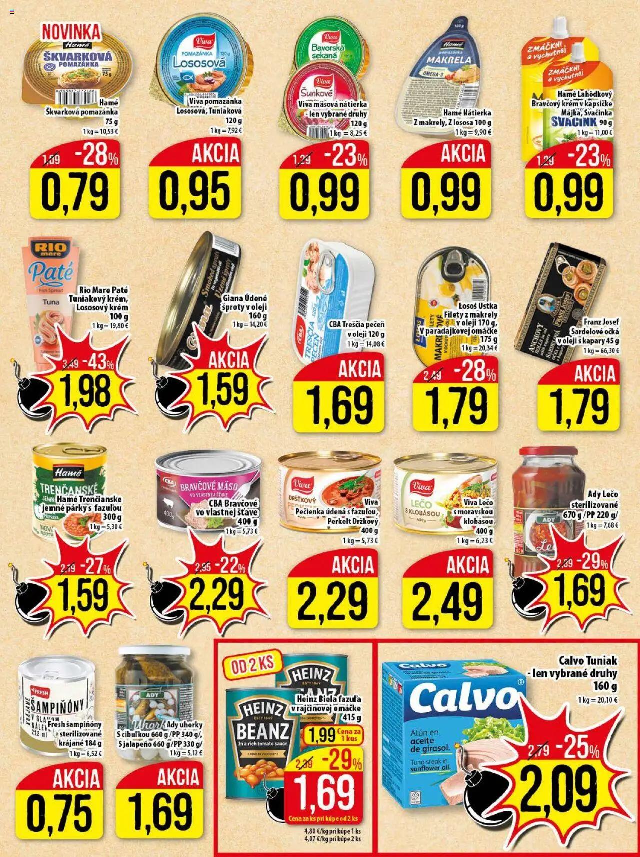 Nové Klas akcie – leták je platný od 16.09.2025 | Strana: 16 | Produkty: PC, Rio Mare, Krém, Uhorky