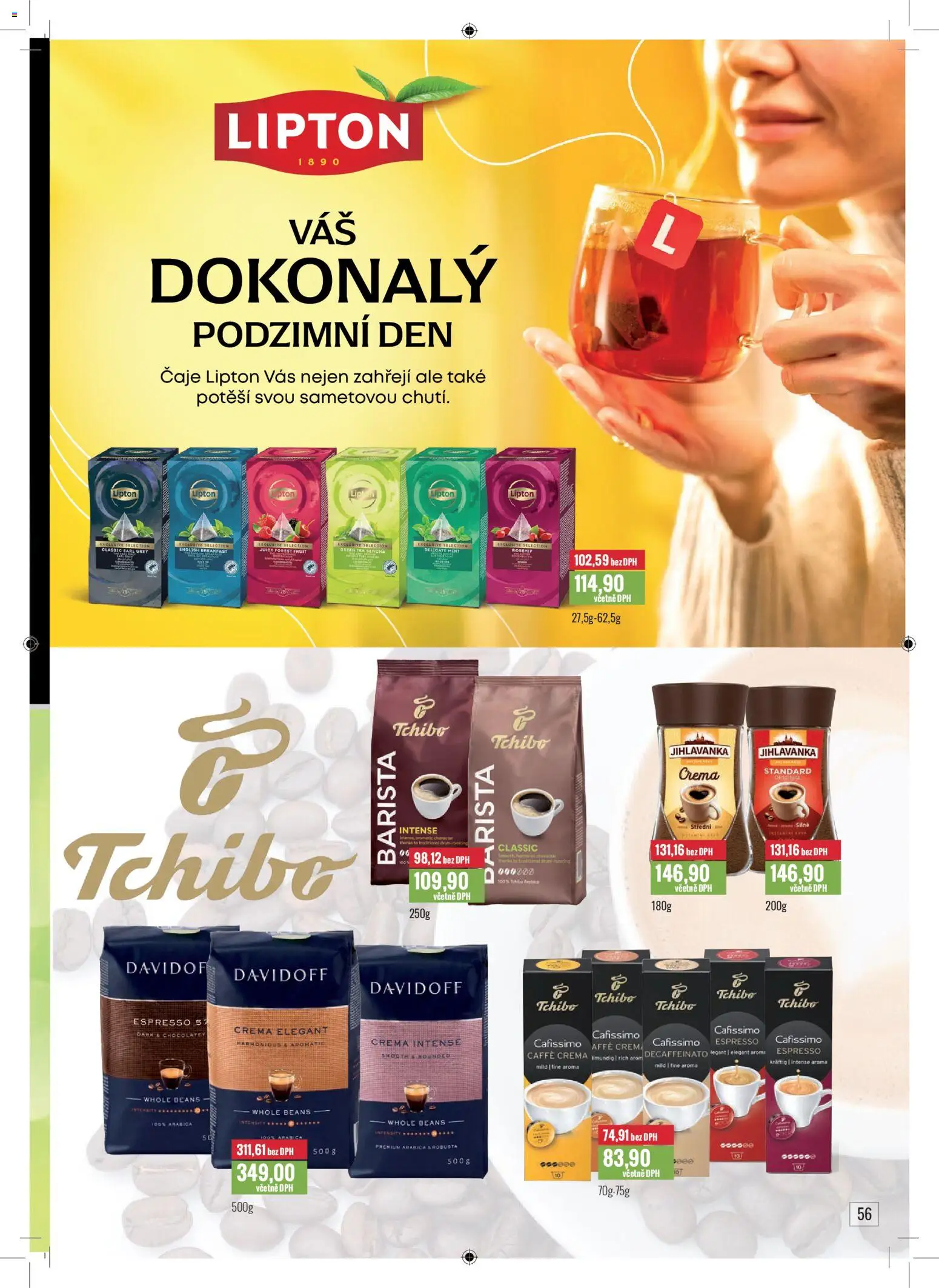 Ratio leták od 01.11.2025 | Strana: 57 | Produkty: Tchibo, Jihlavanka, Crema, Cafissimo