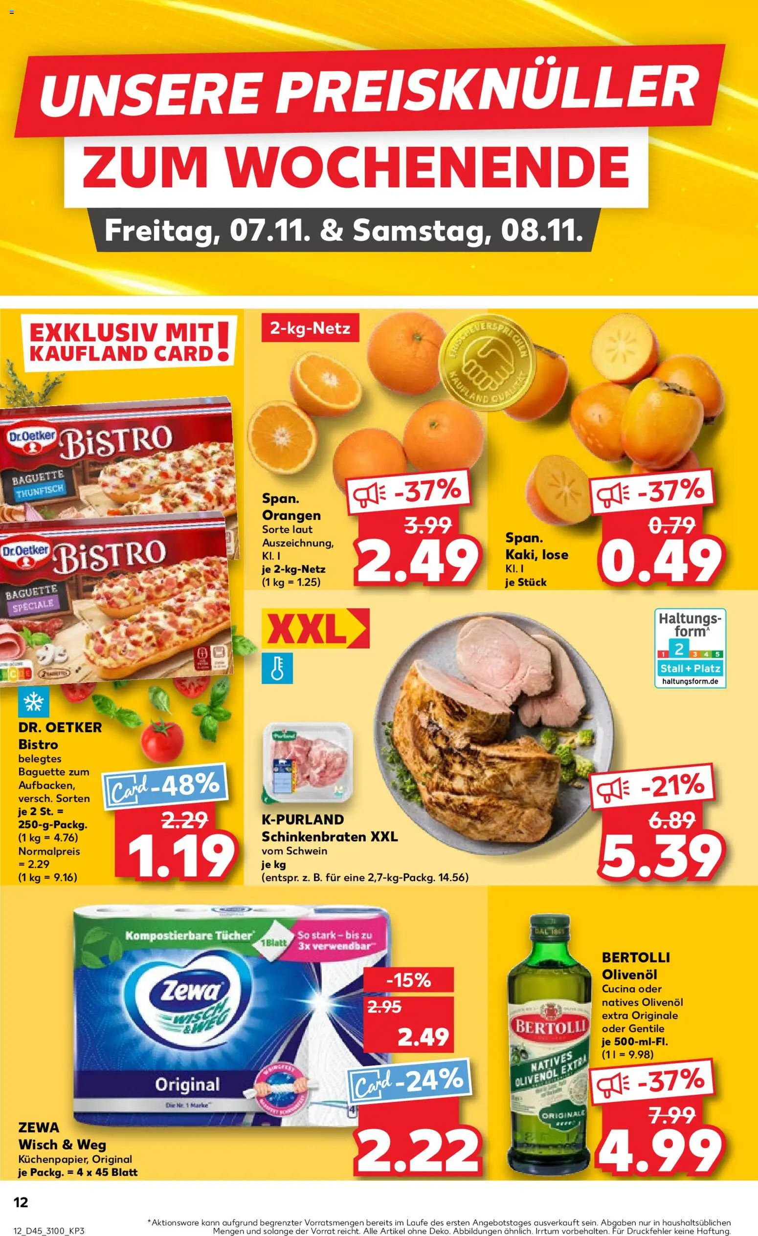 Kaufland prospekt Leipzig	 – gültig ab 06.11.2025 | Seite: 12 | Produkte: Olivenol, Baguette, Bertolli olivenol, Orangen
