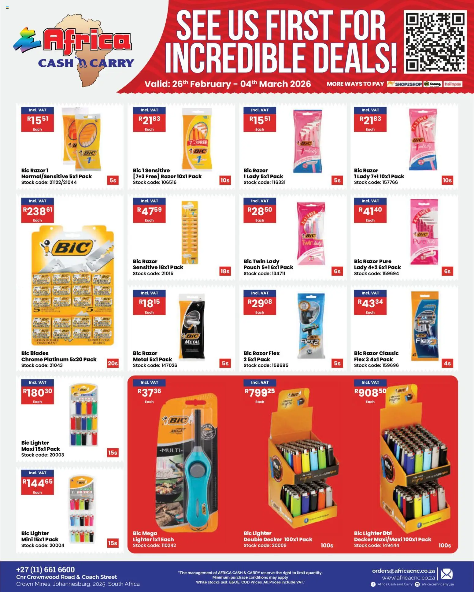 New Africa Cash & Carry catalogue – valid from 26.02.2026 | Page: 52 | Products: Stock