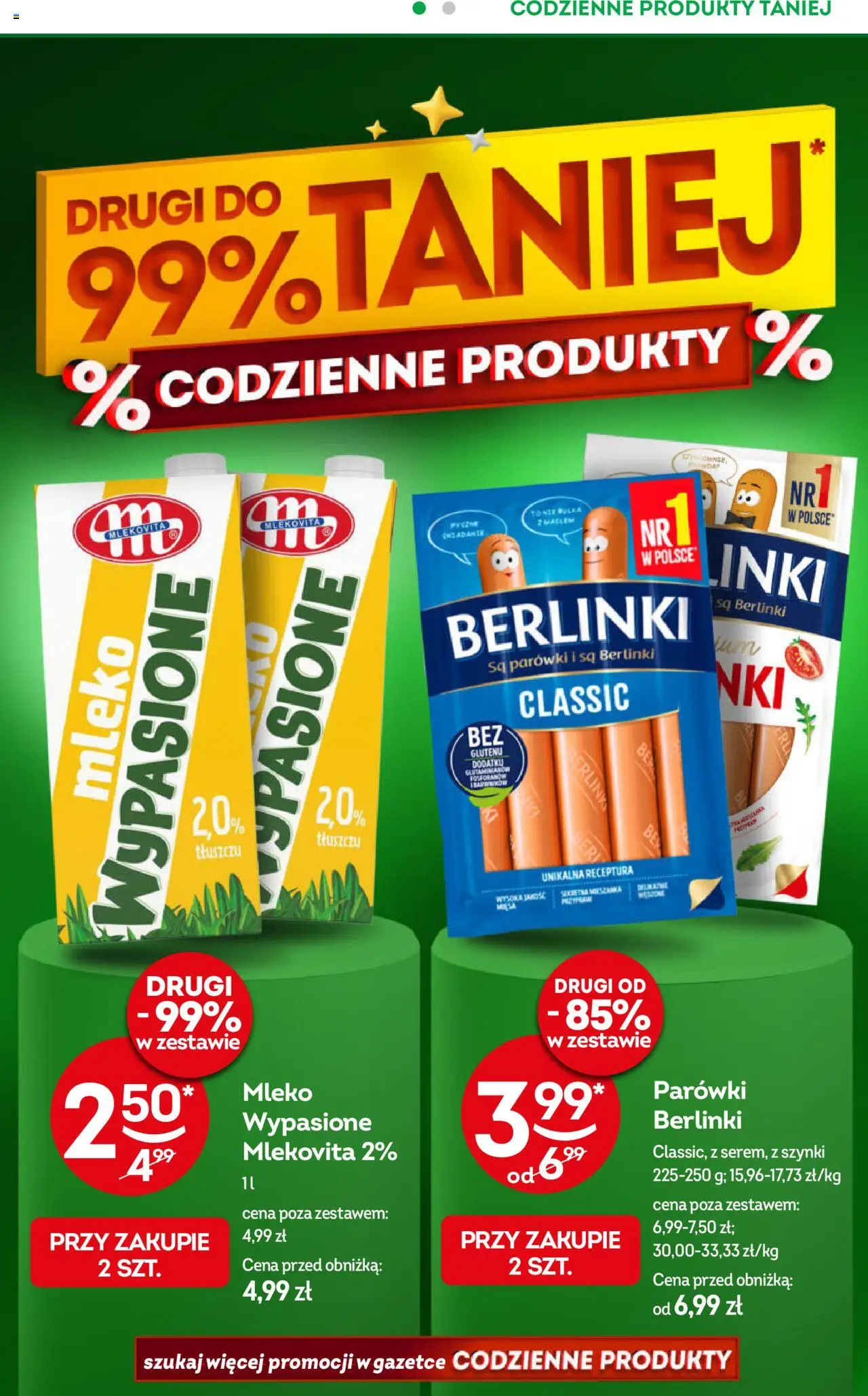 Żabka Gazetka od 10.09.2025 | Strona: 6 | Produkty: Parówki, Bułka, Mleko