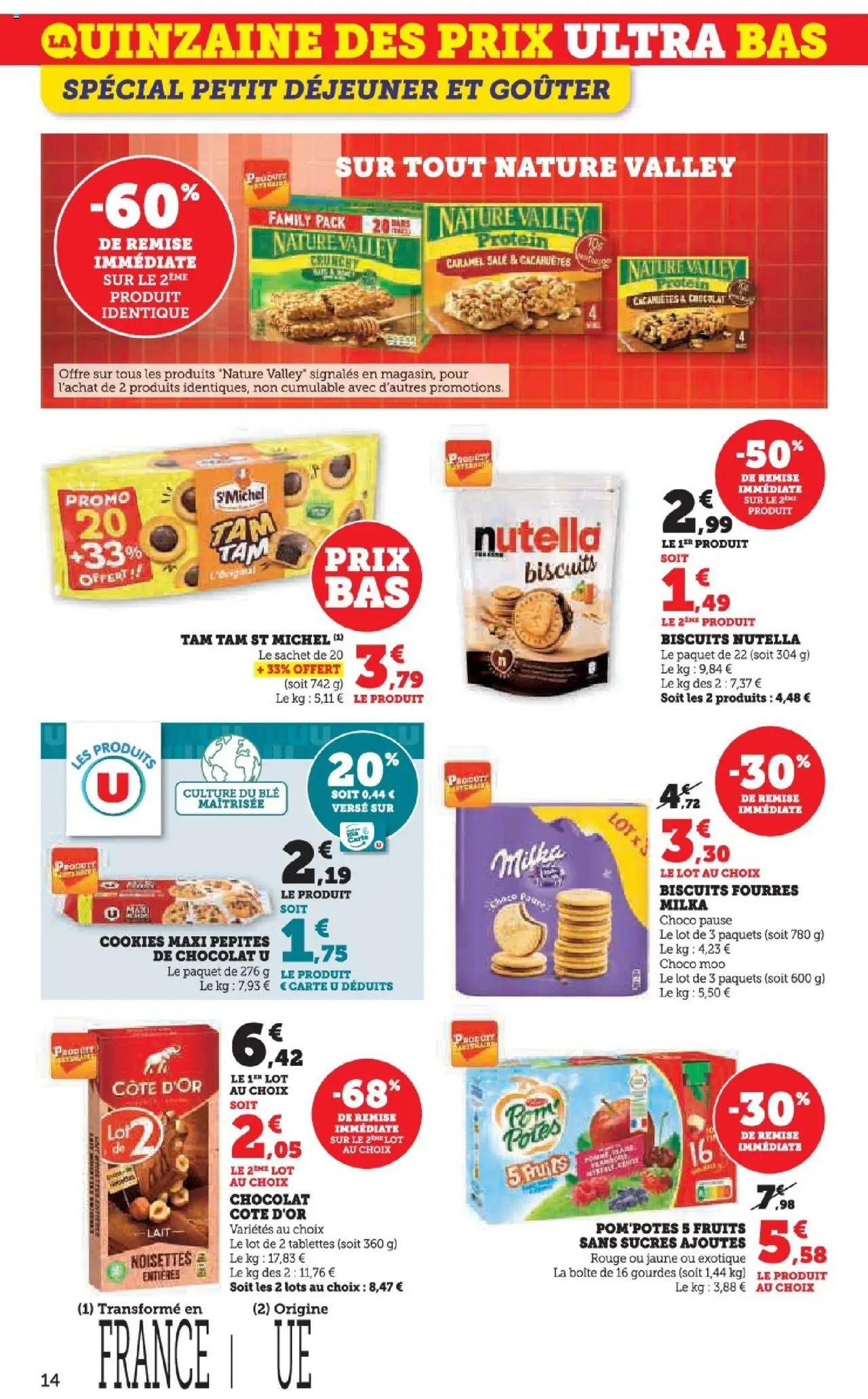 | Page: 14 | Produits: Pom'potes, Noisettes, Cookies, Chocolat
