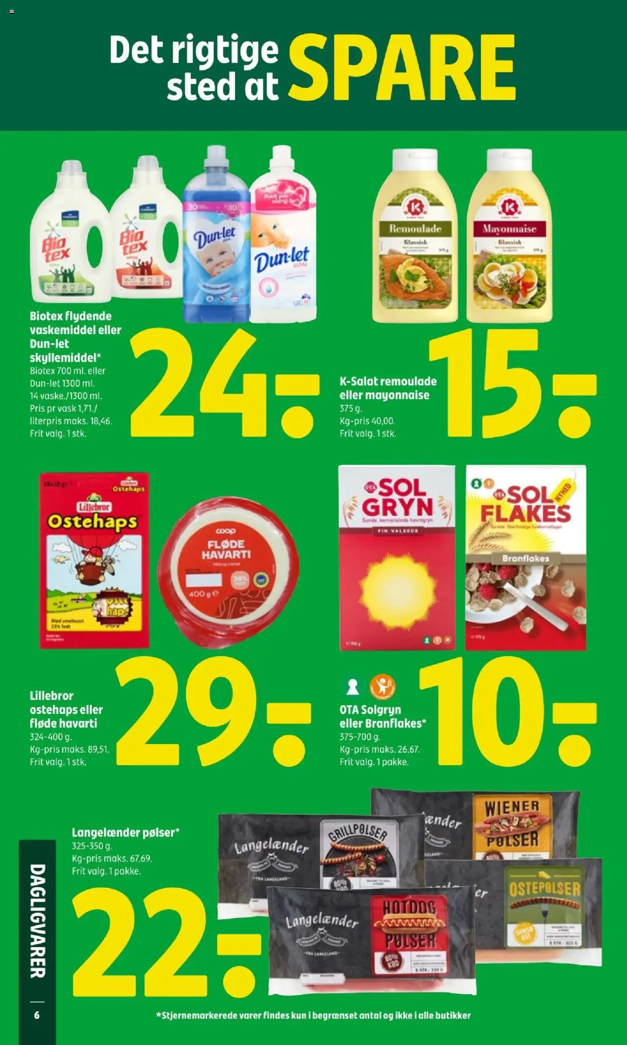 Coop 365 tilbudsavis – gyldig fra 23.10.2025 | Side: 6 | Produkter: Pølser, Fløde, Remoulade, Havregryn