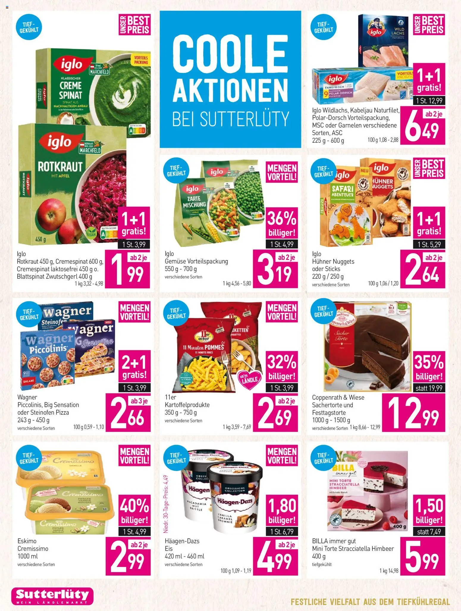 Sutterlüty Flugblatt gültig ab 18.12.2025 | Seite: 26 | Produkte: Gemüse, Creme, Pizza, Äpfel