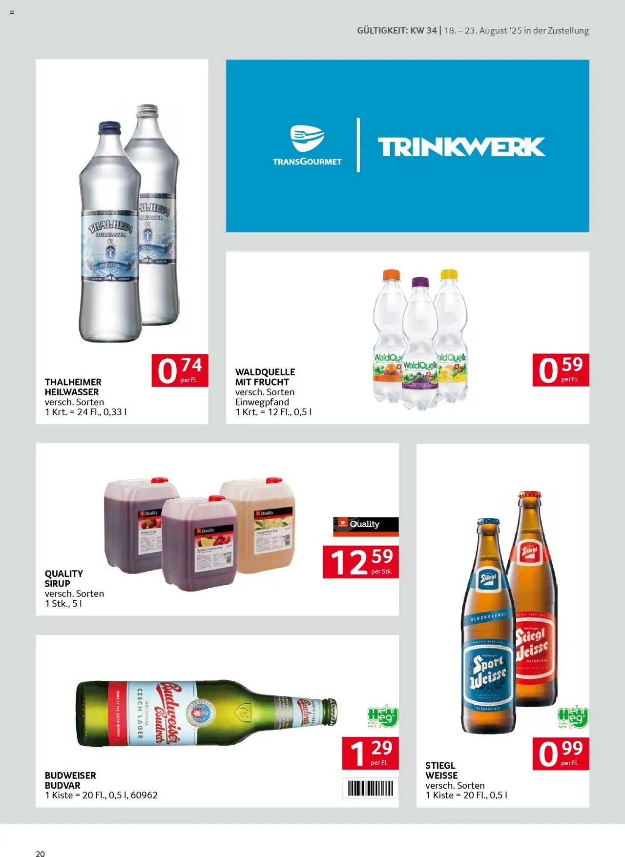Transgourmet Zustellaktion gültig ab 17.08.2025 | Seite: 20