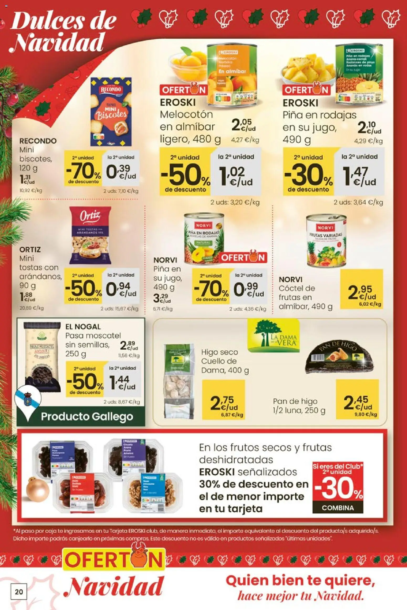 Eroski - Navidad  │ válido desde el 18.12.2025 | Página: 20 | Productos: Piña, Frutos secos, Té, Caja
