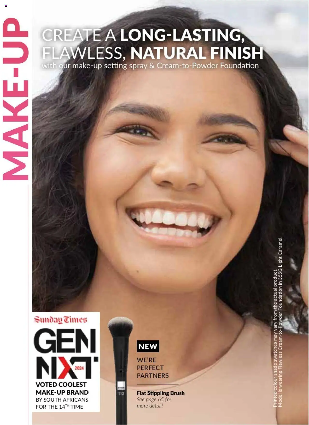 AVON Catalogue  │ valid from 01.08.2025 | Page: 46 | Products: Setting spray, Light, Foundation, Brush