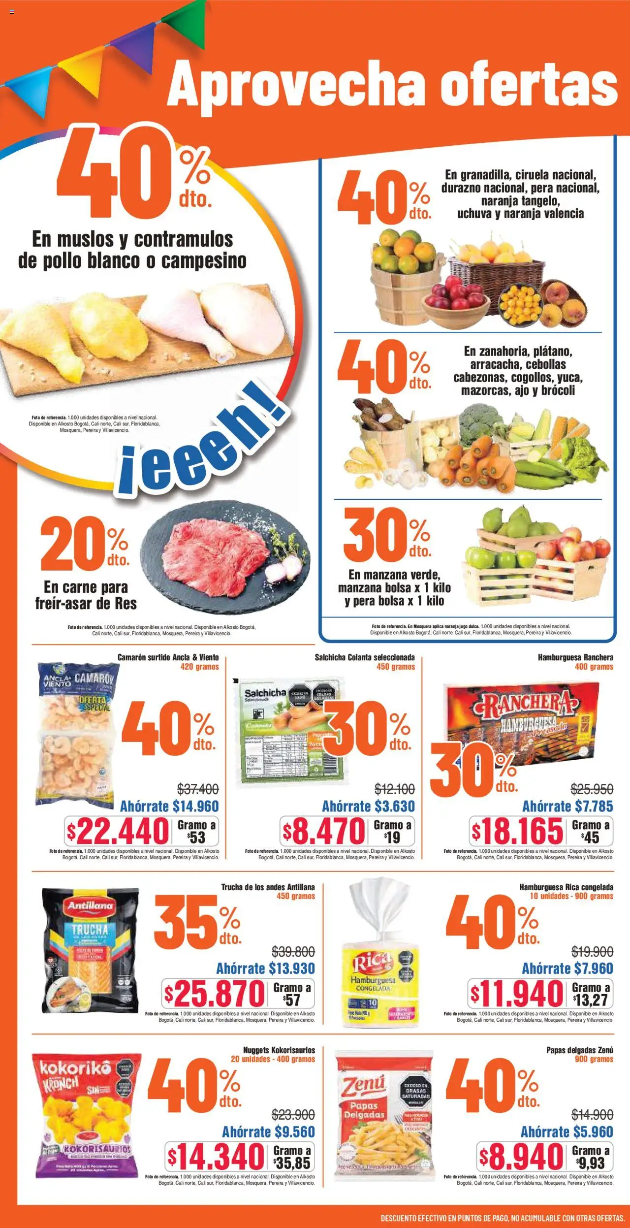 Alkosto folleto │ válido desde el 09.08.2025 | Página: 2 | Productos: Jugo, Manzana, Bolsa, Nuggets