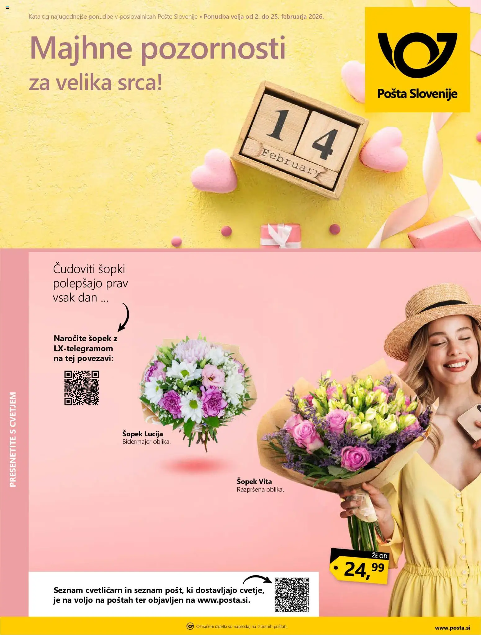 Novi Pošta Slovenije katalog ponudbe – veljaven od 02.02.2026 | Stran: 1 | Izdelki: Šopek