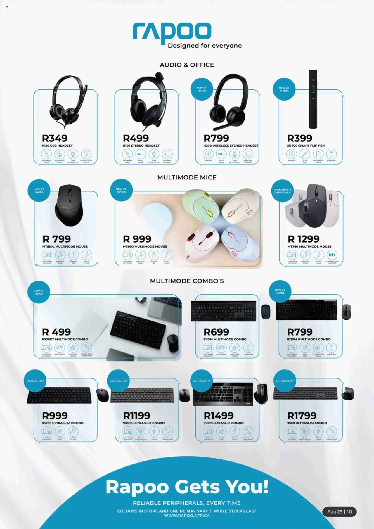 Computer Mania Accessories Catalogue │ valid from 01.08.2025 | Page: 11 | Products: Headset, Mouse, Audio, Pen