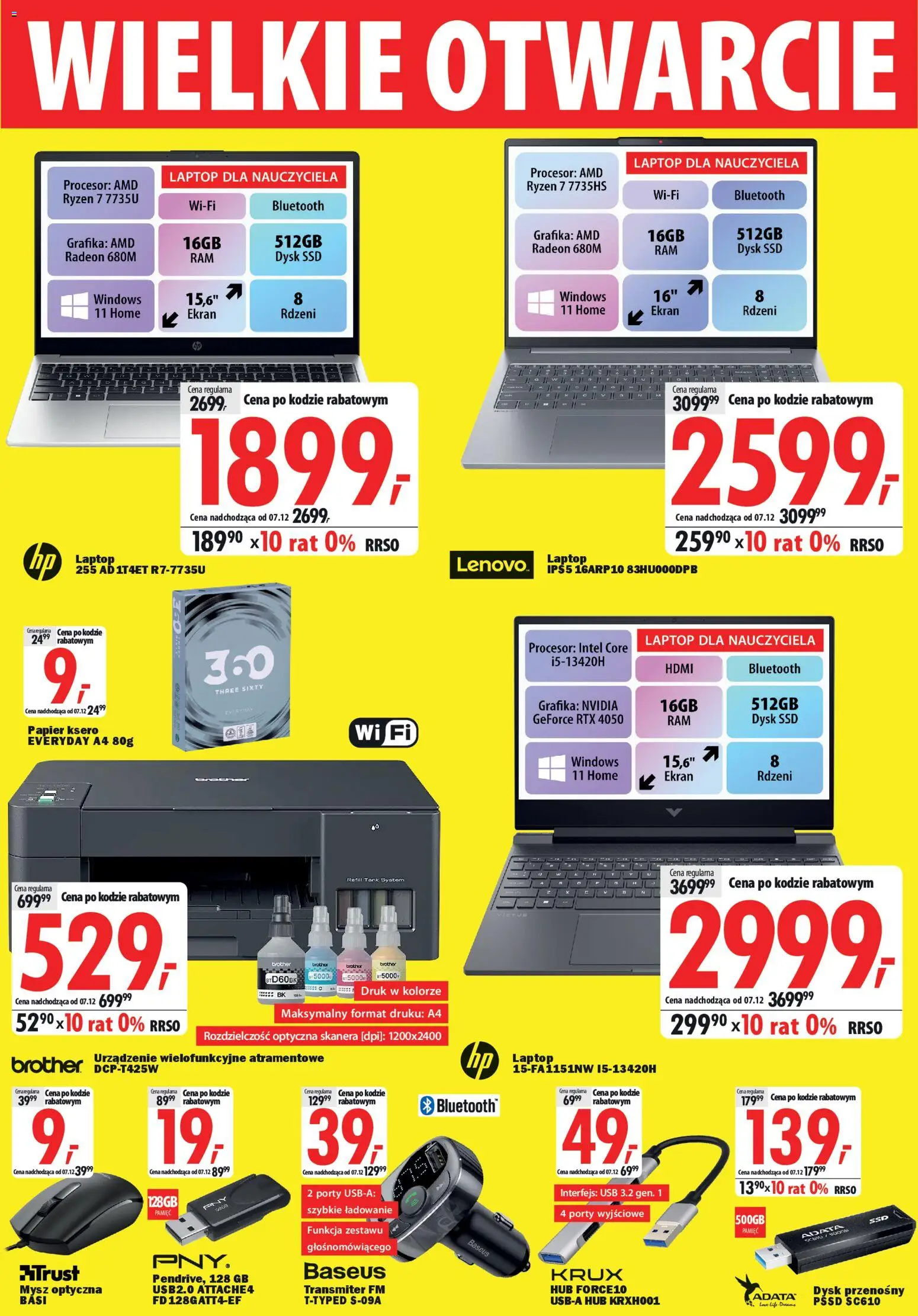 Mediaexpert Gazetka - Wielkie otwarcie Szprotawa od 27.11.2025 | Strona: 5 | Produkty: Mysz, Dysk, USB, Papier ksero