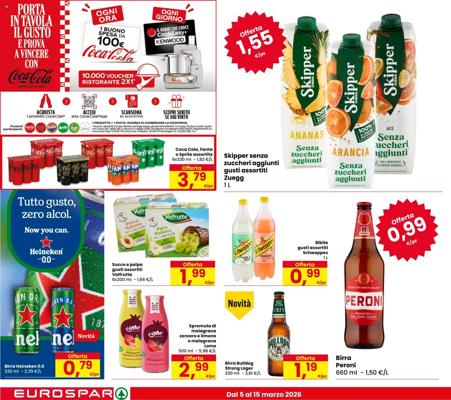 Volantino Eurospar del 05.03.2026 | Pagina: 16 | Prodotti: Lime, Fanta, Heineken, Coca Cola