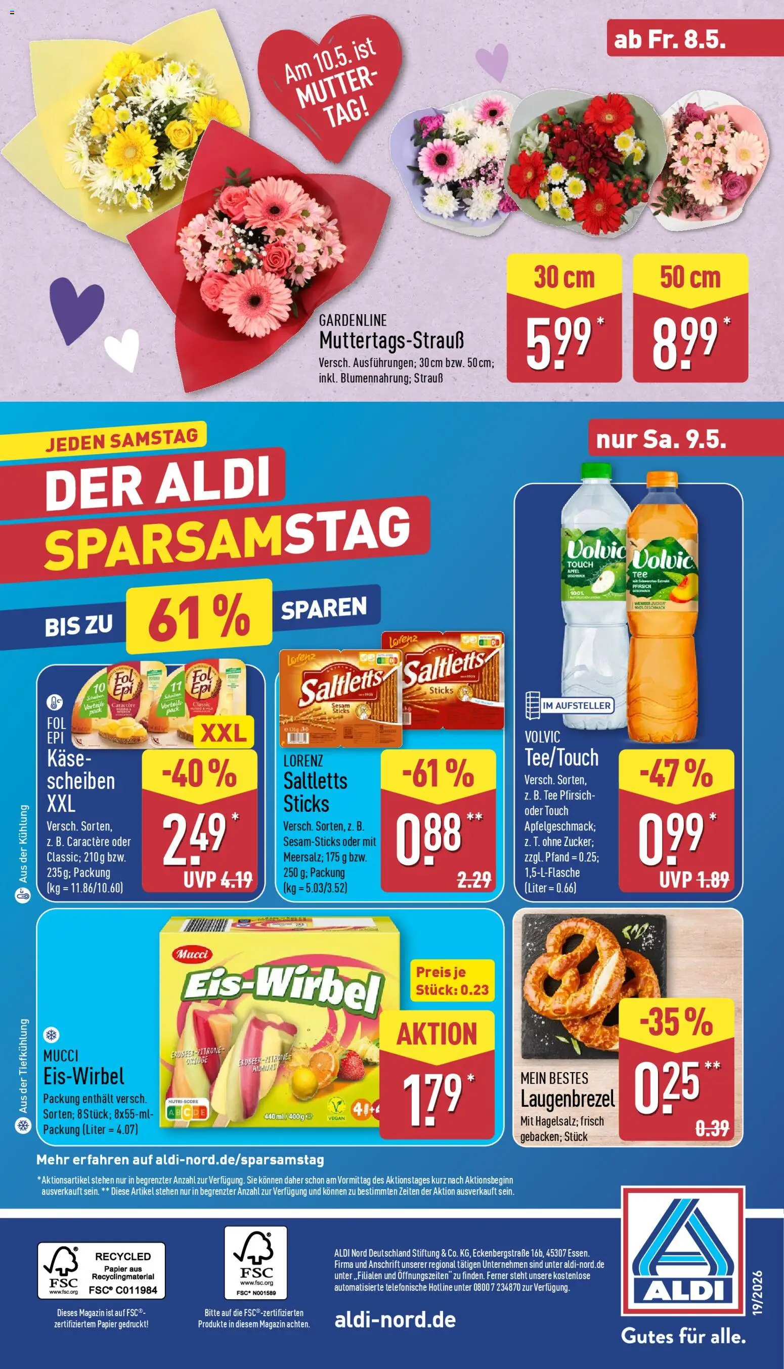 Aldi Prospekt 	 – gültig ab 04.05.2026 | Seite: 32 | Produkte: Käse, Äpfel, Pfirsich, Volvic