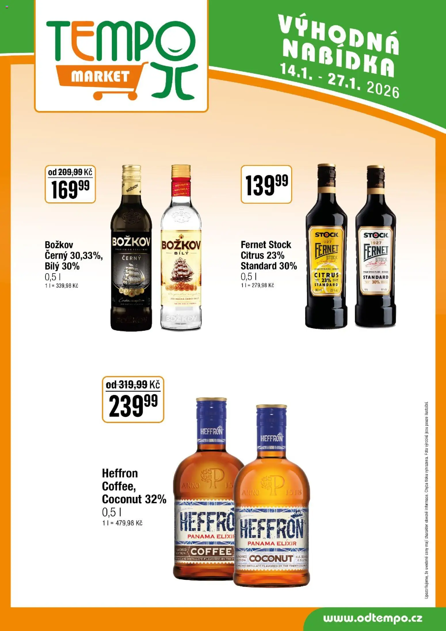 Tempo leták od 14.01.2026 | Strana: 9 | Produkty: Finest, Heffron, Fernet, Božkov