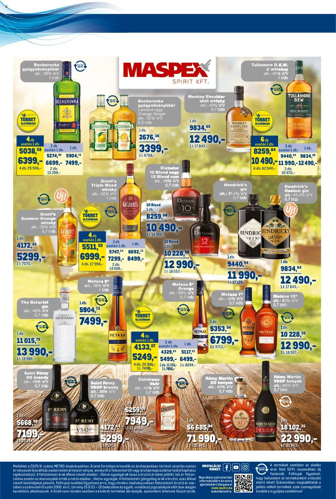 Metro akciós ujság - amely érvényes a következő dátumtól: 01.08.2025 | Oldal: 5 | Termékek: Szőlő, Brandy, Whisky, Só