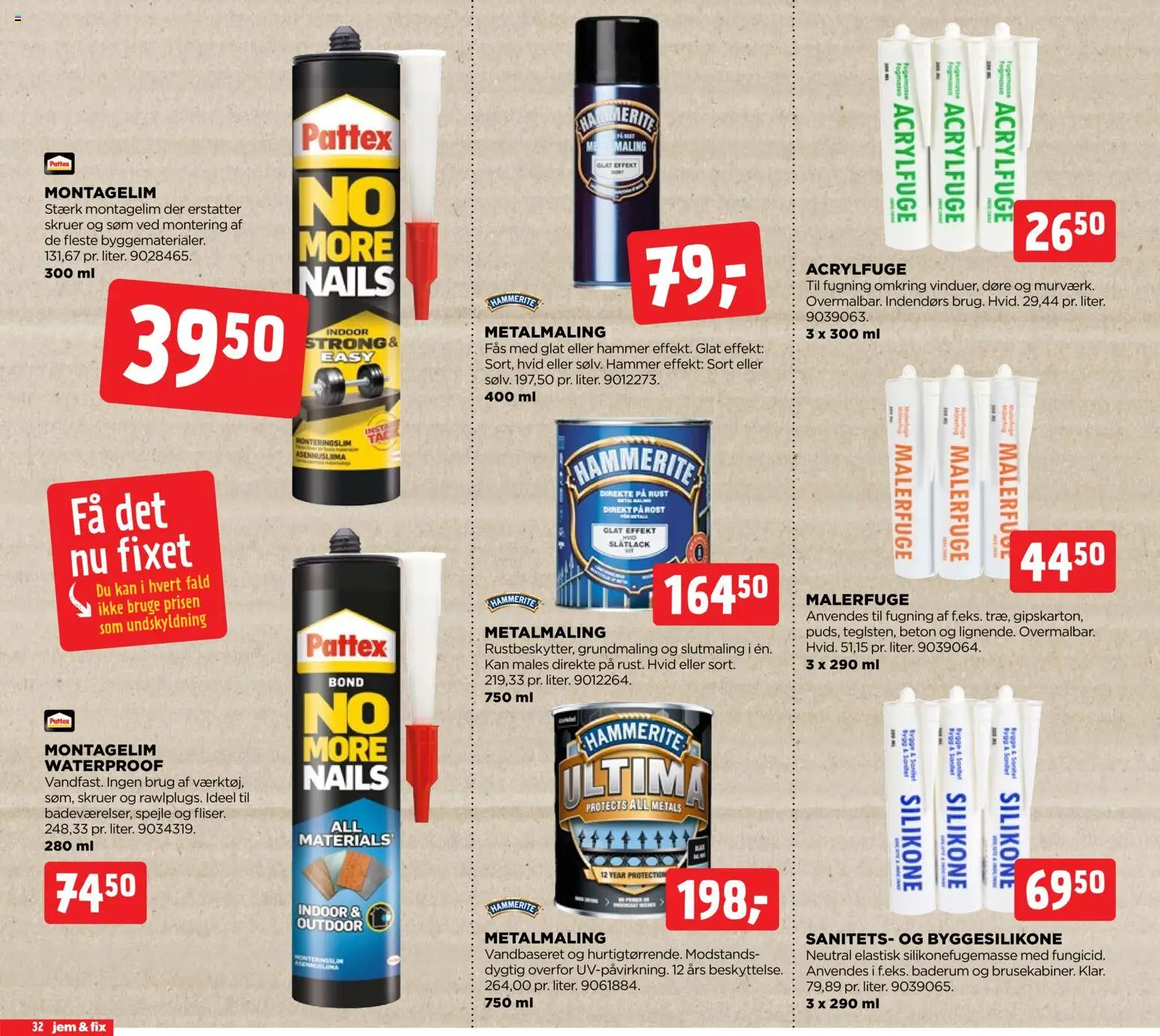 Jem & fix tilbudsavis – gyldig fra 01.03.2026 | Side: 32 | Produkter: Hammer, Søm, Maling