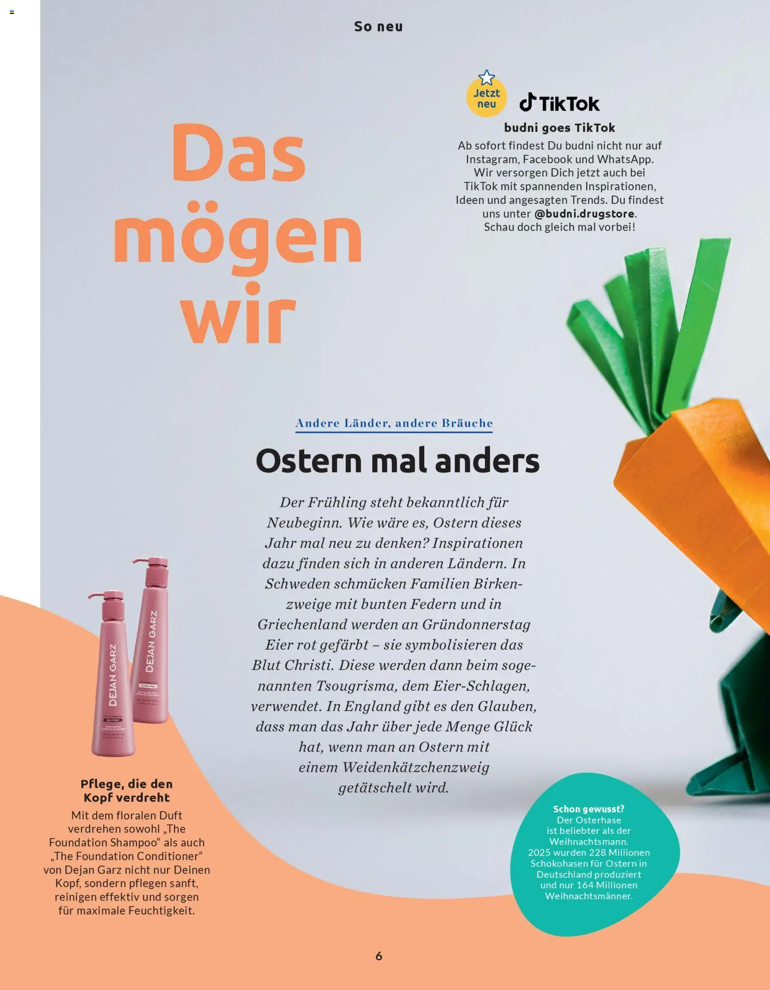 Budni Perle Magazin 02/26 – gültig ab 25.02.2026 | Seite: 6 | Produkte: Eier, Duft, Shampoo, Foundation