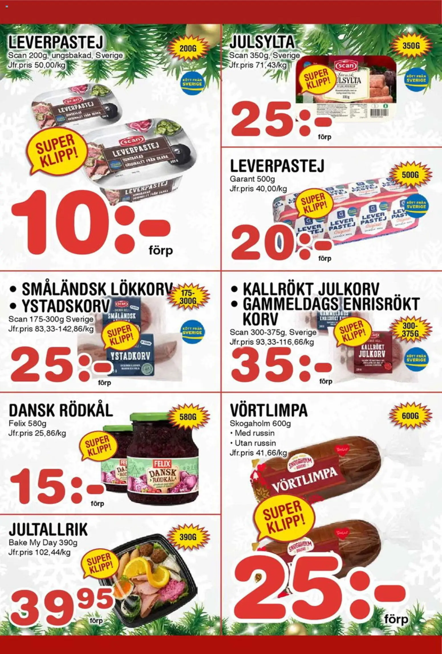 Nya Pulsen reklamblad aktuell från 15.12.2025 | Sida: 7 | Produkter: Leverpastej, Rödkål
