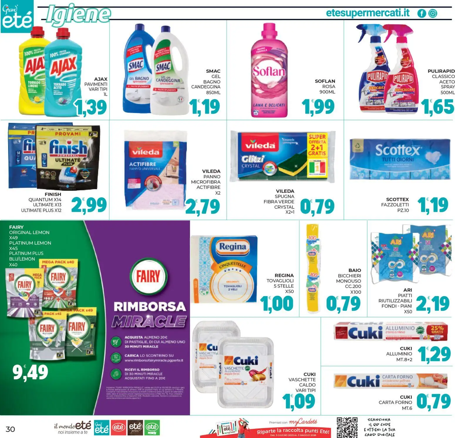 Volantino Eté del 24.03.2026 | Pagina: 30 | Prodotti: Spugna, Anticalcare, Limone, Alluminio