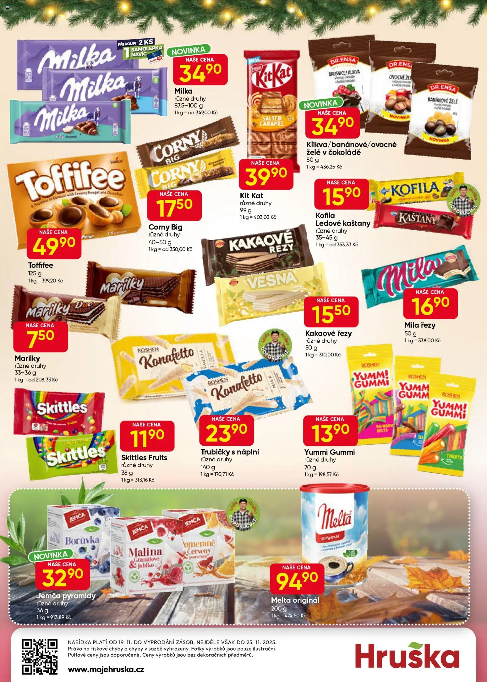 Hruška leták od 19.11.2025 | Strana: 12 | Produkty: Milka, Ledové kaštany, Kofila, Mila