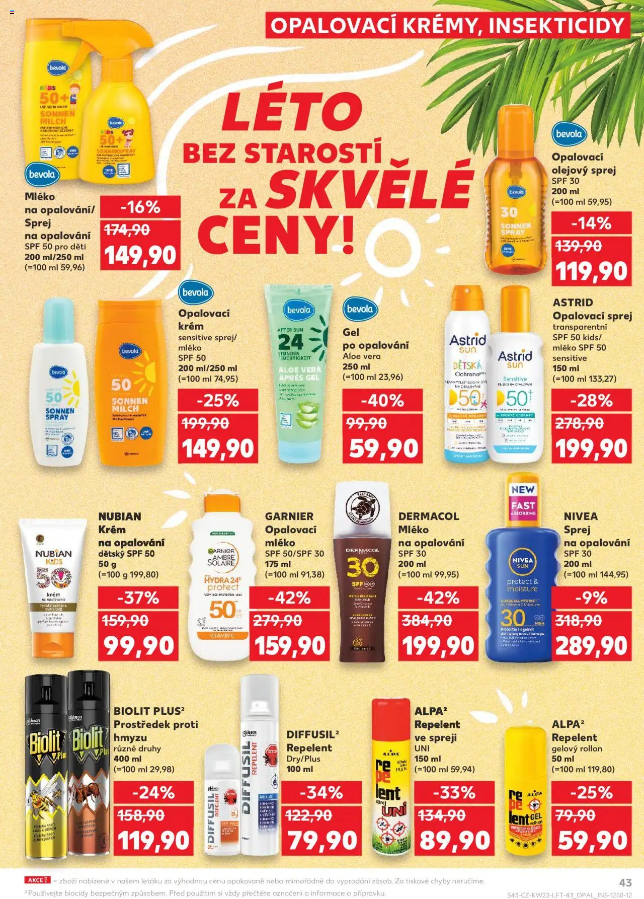Kaufland leták - Praha 4 od 28.05.2025 | Strana: 43 | Produkty: Nivea, Alpa, Aloe vera, Repelent