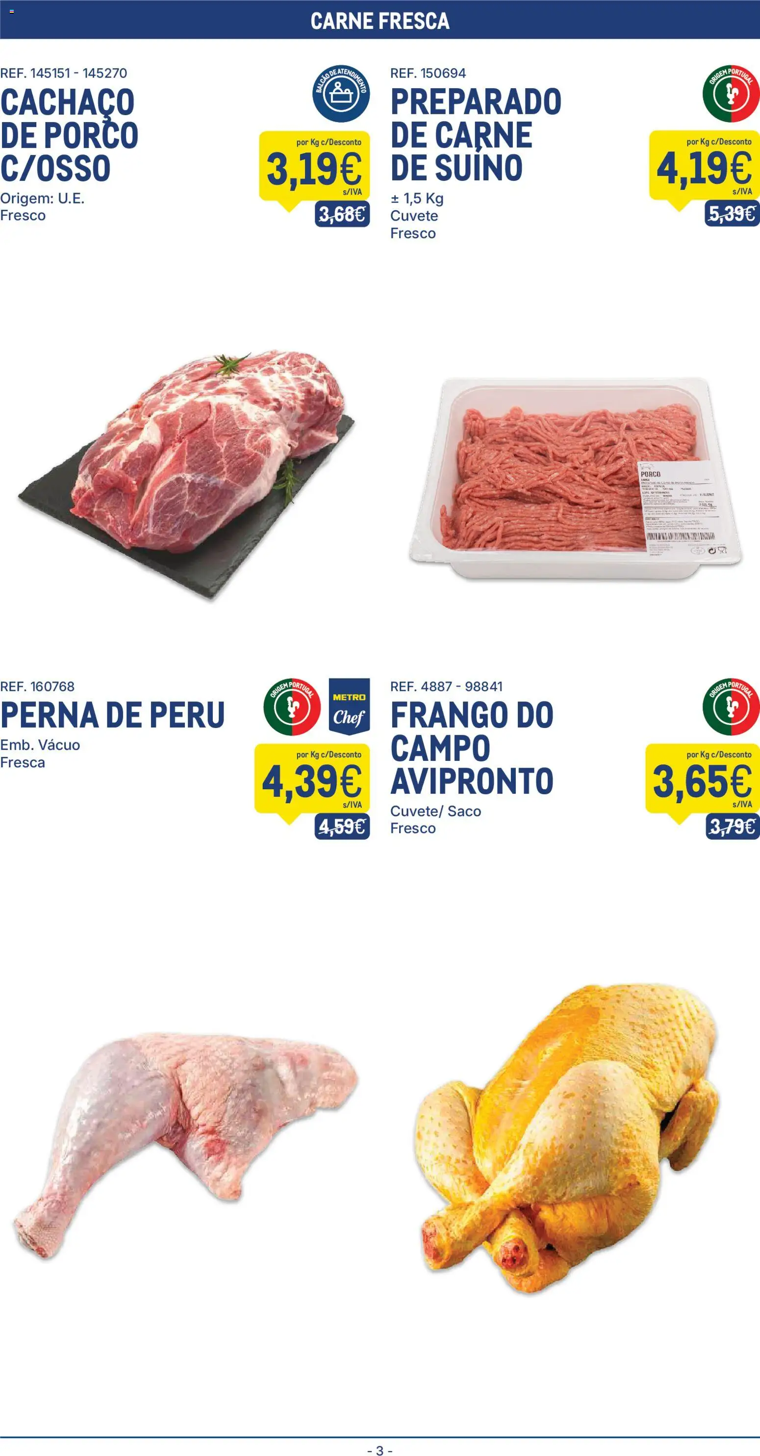 Makro folheto │ válido de 24.02.2026 | Página: 3 | Produtos: Frango, Peru, Carne