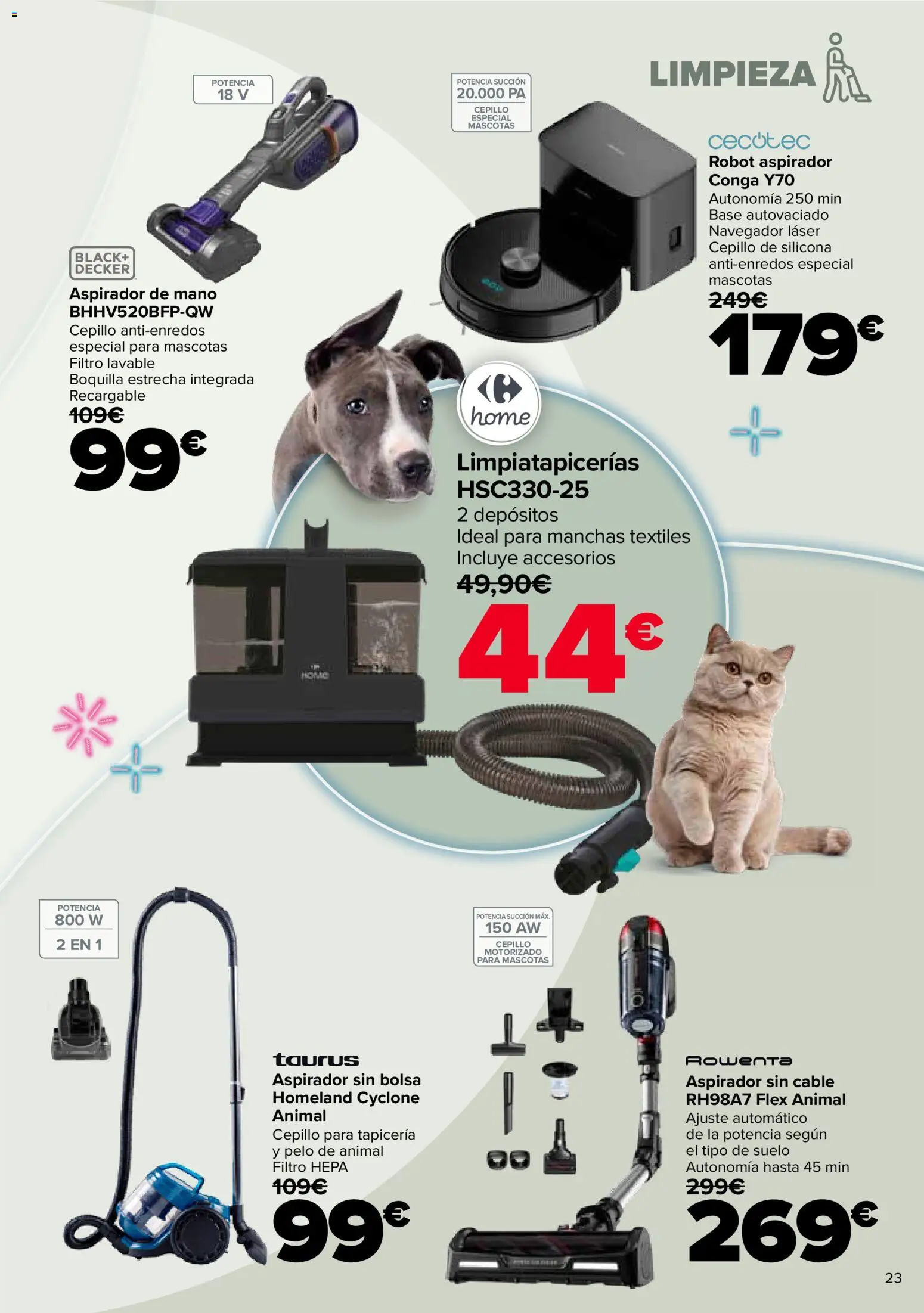 Carrefour Mascotas │ válido desde el 12.03.2026 | Página: 23 | Productos: Cepillo, Alcool, Robot, Aspirador