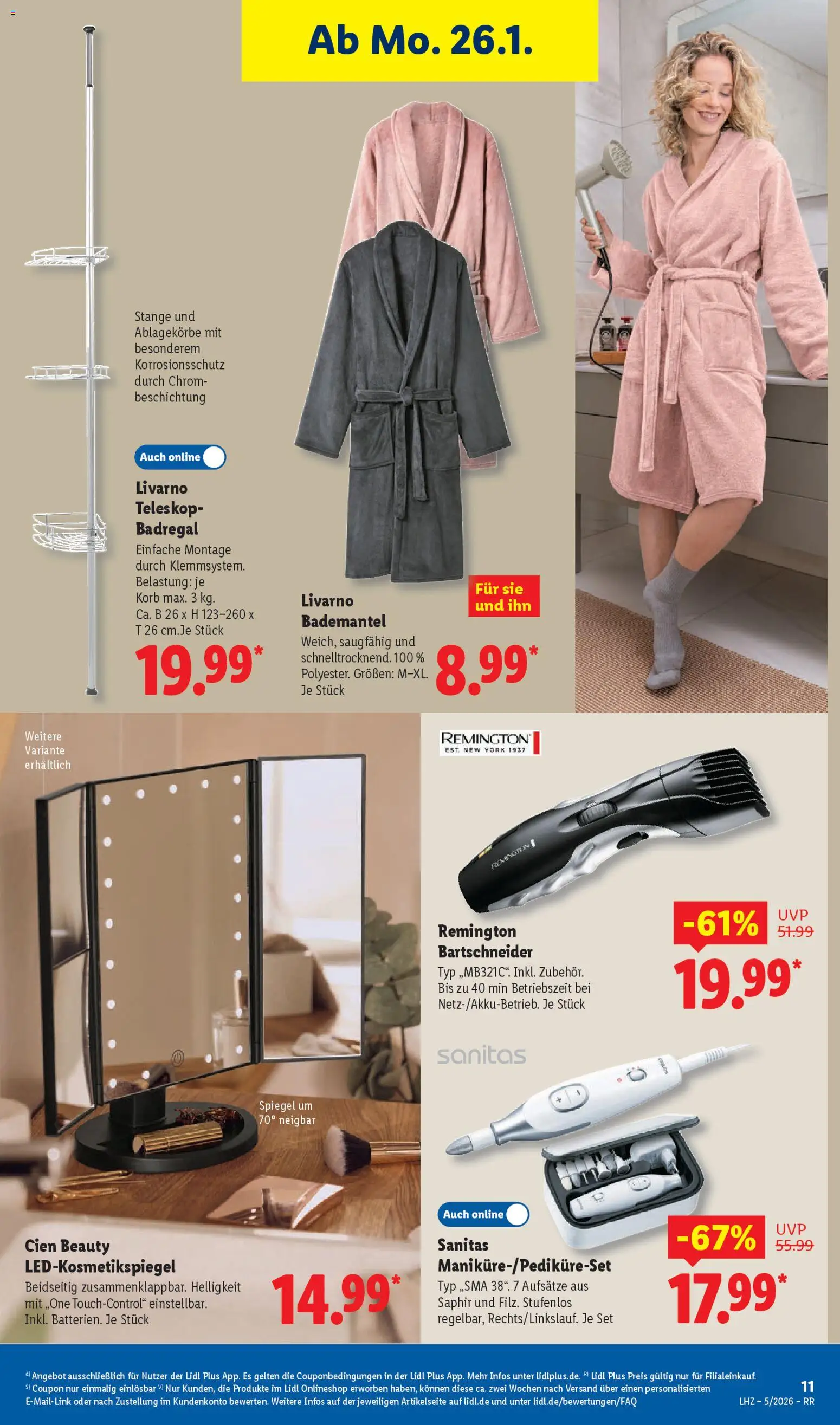 Lidl Prospekt Bestwig – gültig ab 26.01.2026 | Seite: 29 | Produkte: Korb, Spiegel, Badregal, Bademantel