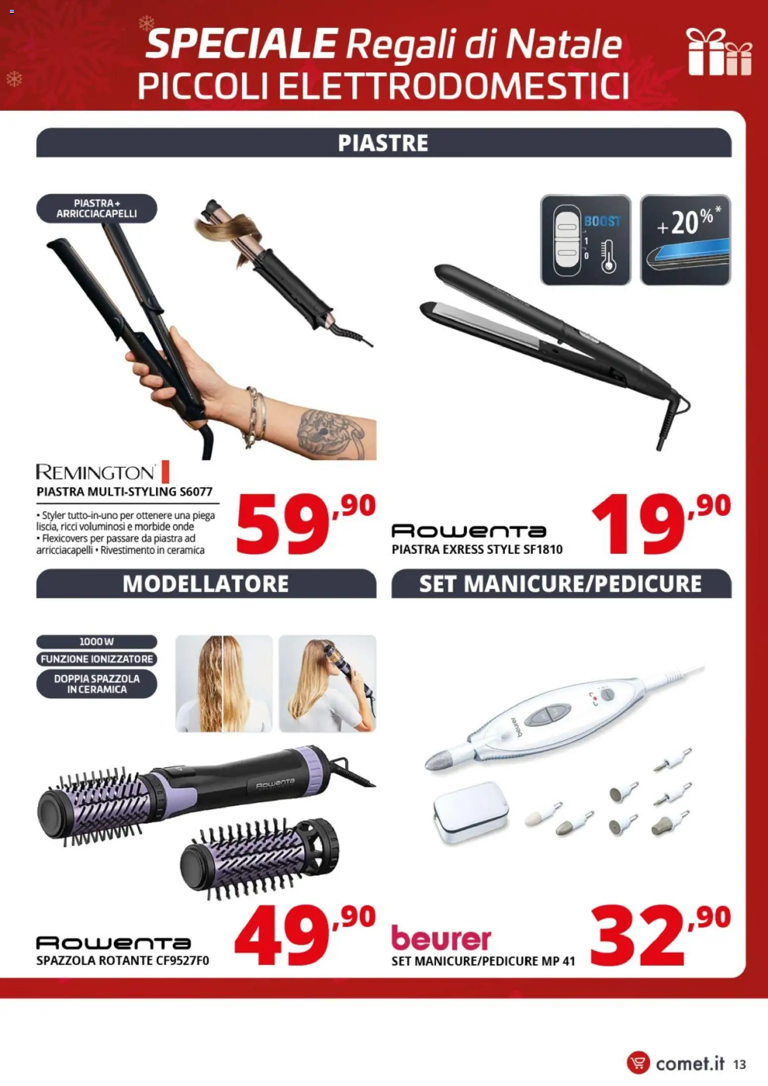 Volantino Comet del 01.12.2025 | Pagina: 13 | Prodotti: Spazzola, Arricciacapelli