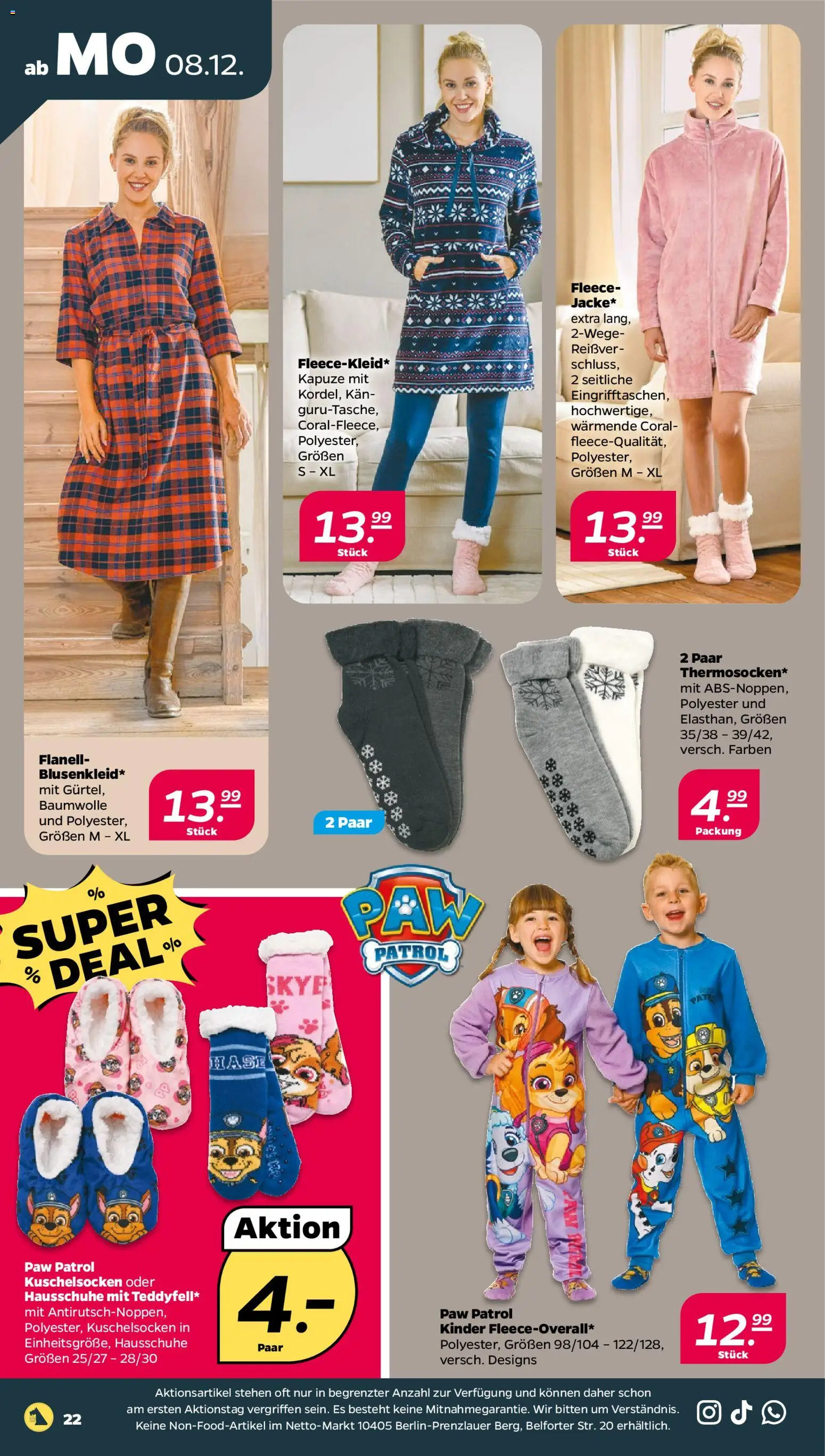Netto Prospekt 	 – gültig ab 08.12.2025 | Seite: 24 | Produkte: Coral, Hausschuhe