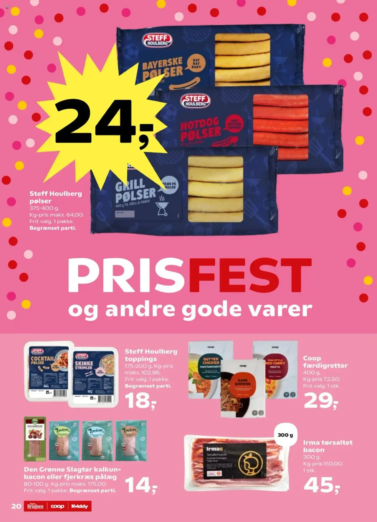 Kvickly Tilbudsavis gyldig fra 15.08.2025 | Side: 20 | Produkter: Pølser, Ris, Pålæg, Grill