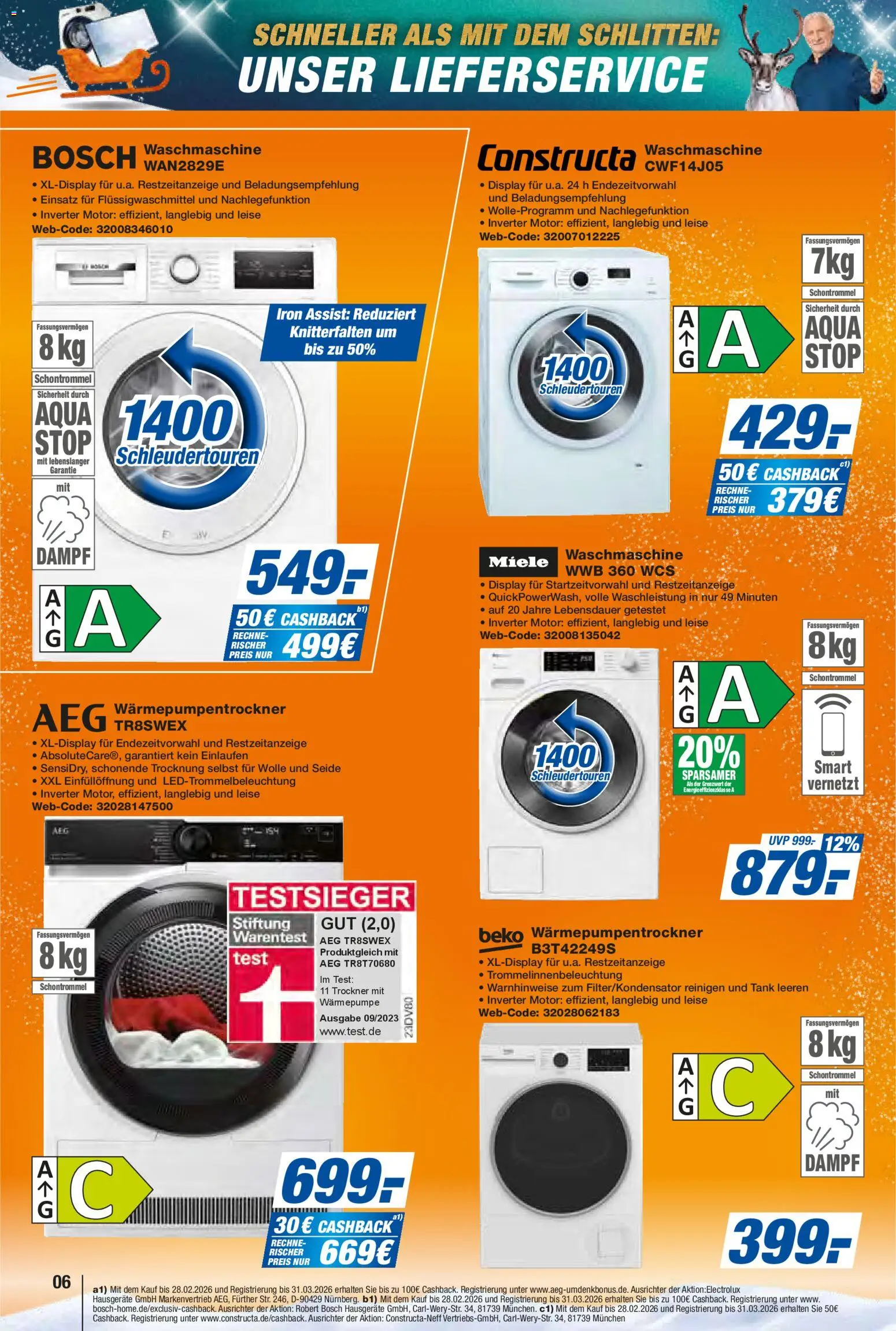 Expert Prospekt 	 – gültig ab 17.12.2025 | Seite: 6 | Produkte: Miele, Bosch, AEG, Waschmaschine