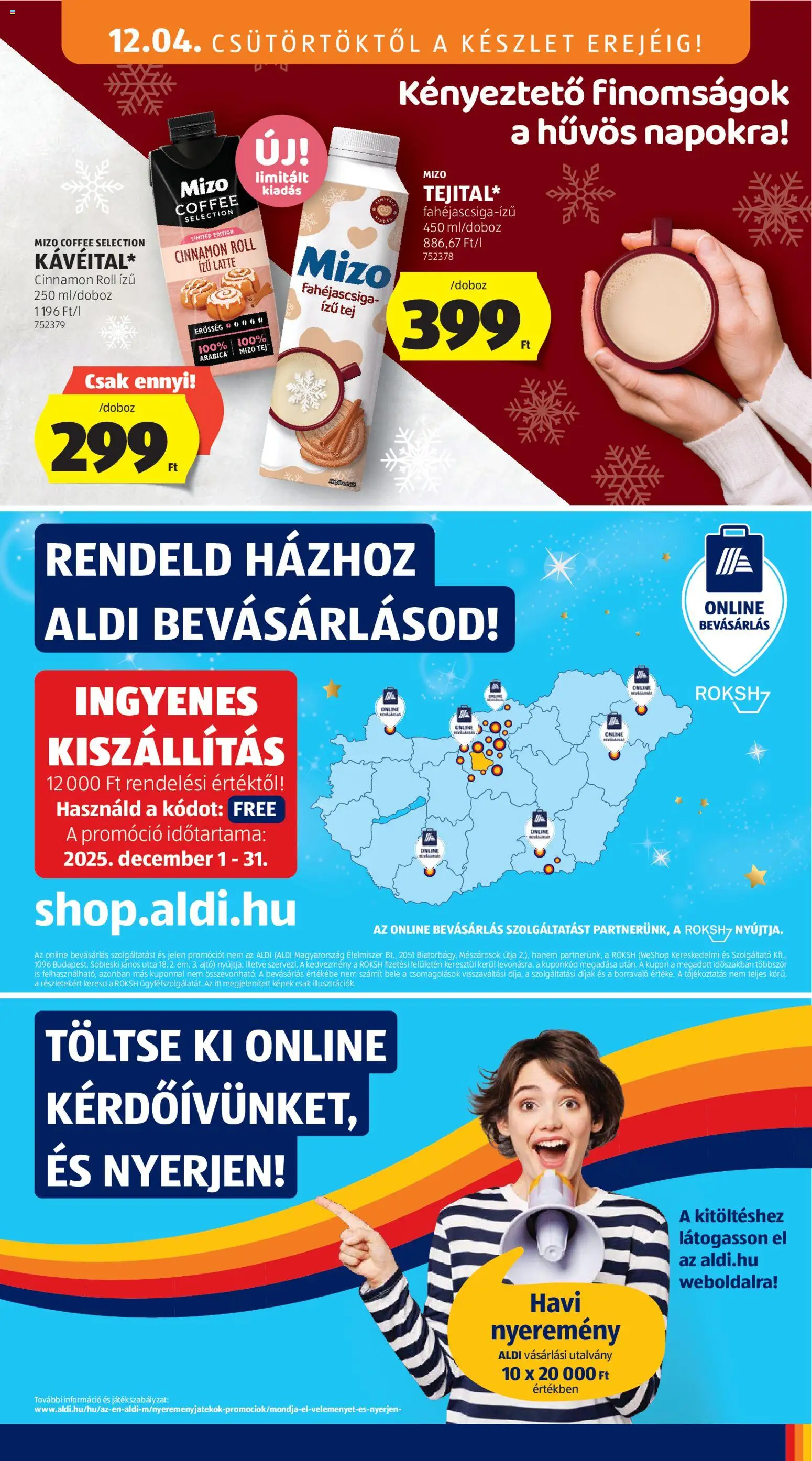 Aldi akciós ujság - amely érvényes a következő dátumtól: 04.12.2025 | Oldal: 23 | Termékek: Tej