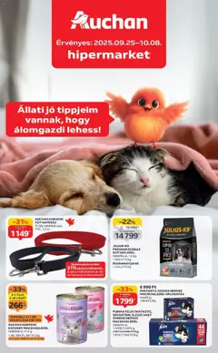 Auchan - Kis kedvenc ajánlataink - amely érvényes a következő dátumtól: 25.09.2025