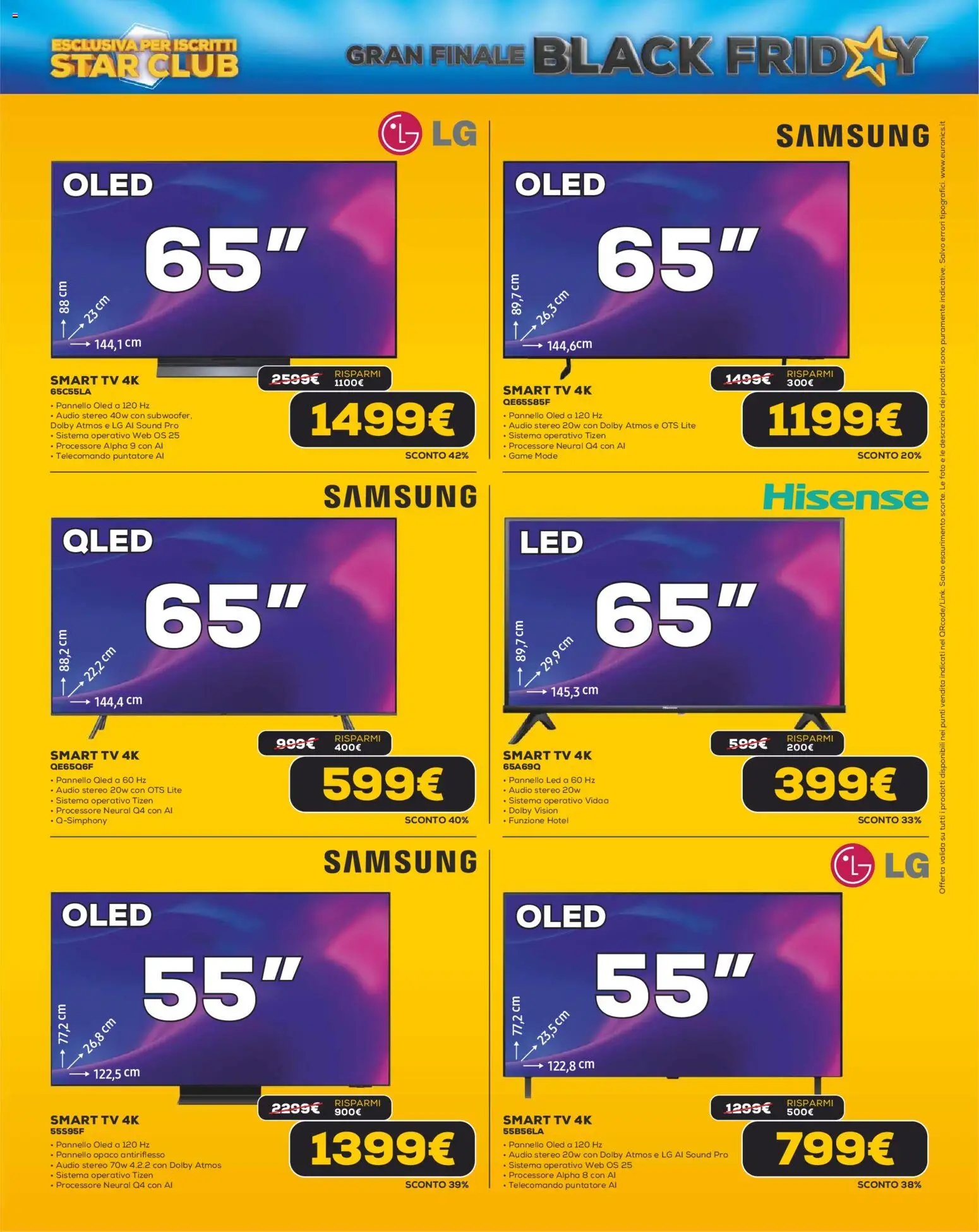 Volantino Euronics del 26.11.2025 | Pagina: 17 | Prodotti: Telecomando, TV, Audio, Samsung