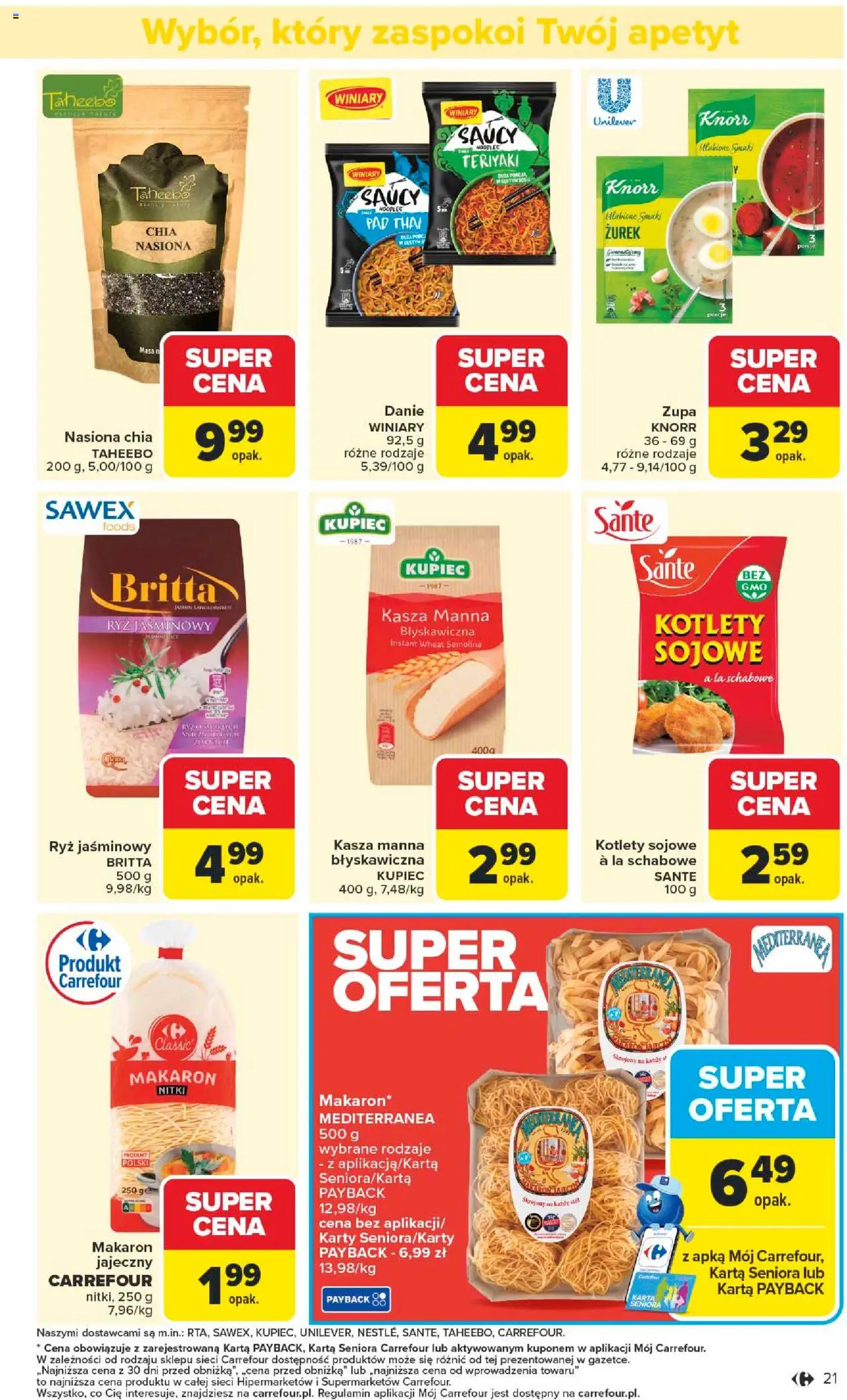 Carrefour Gazetka od 22.09.2025 | Strona: 23 | Produkty: Karta, Kasza, Kasza manna, Makaron