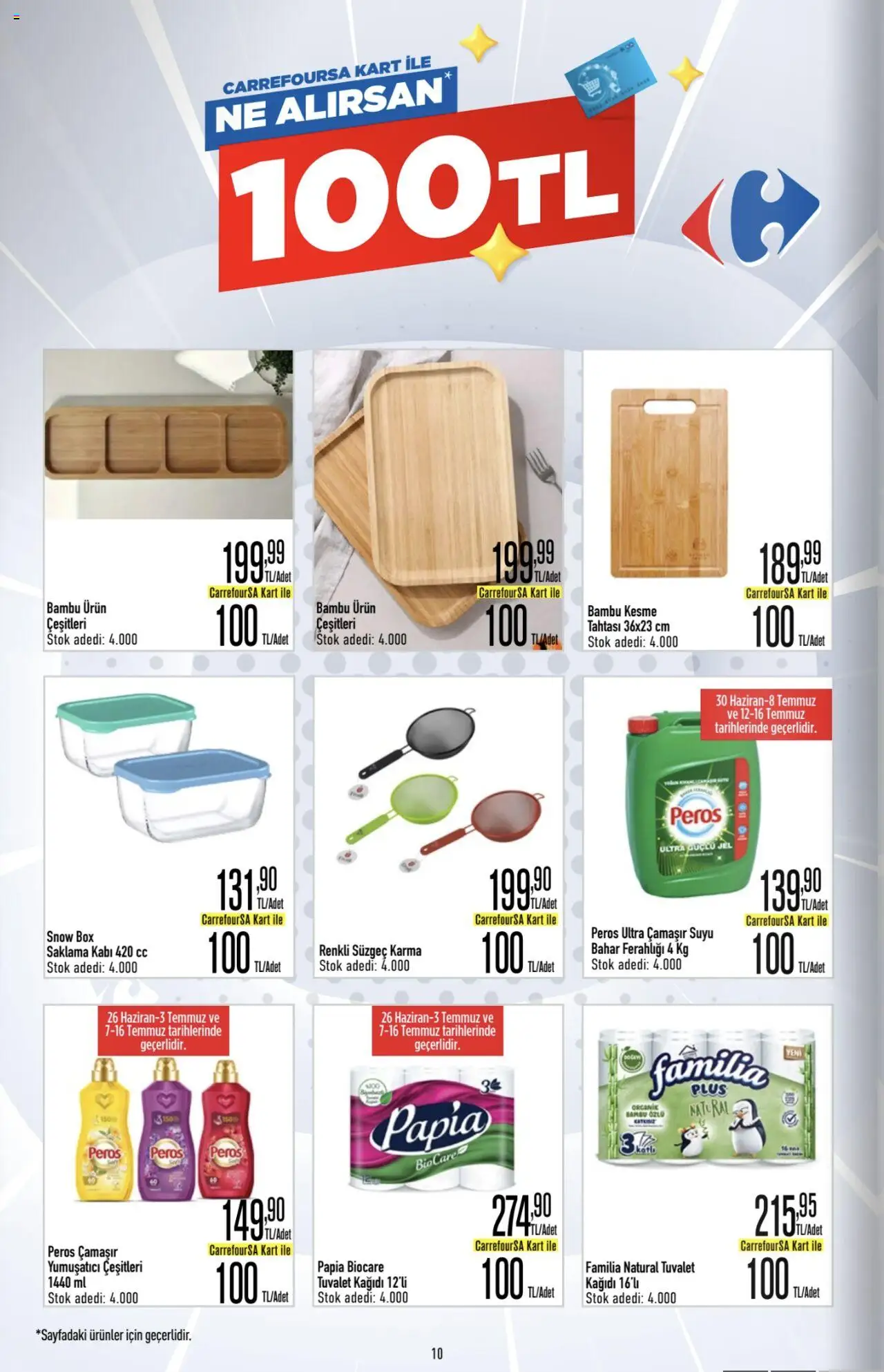 CarrefourSA Katalog - 26.06.2025 tarihinden itibaren geçerlidir | Sayfa: 10 | Ürünler: Tuvalet, Yumuşatıcı, Tuvalet kağıdı