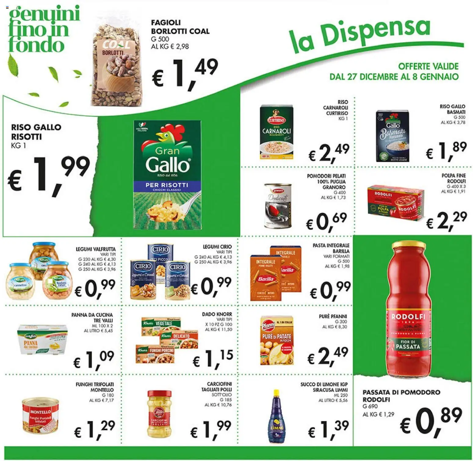 Volantino Coal del 27.12.2025 | Pagina: 18 | Prodotti: Riso Carnaroli, Pomodoro, Pomodori, Pasta
