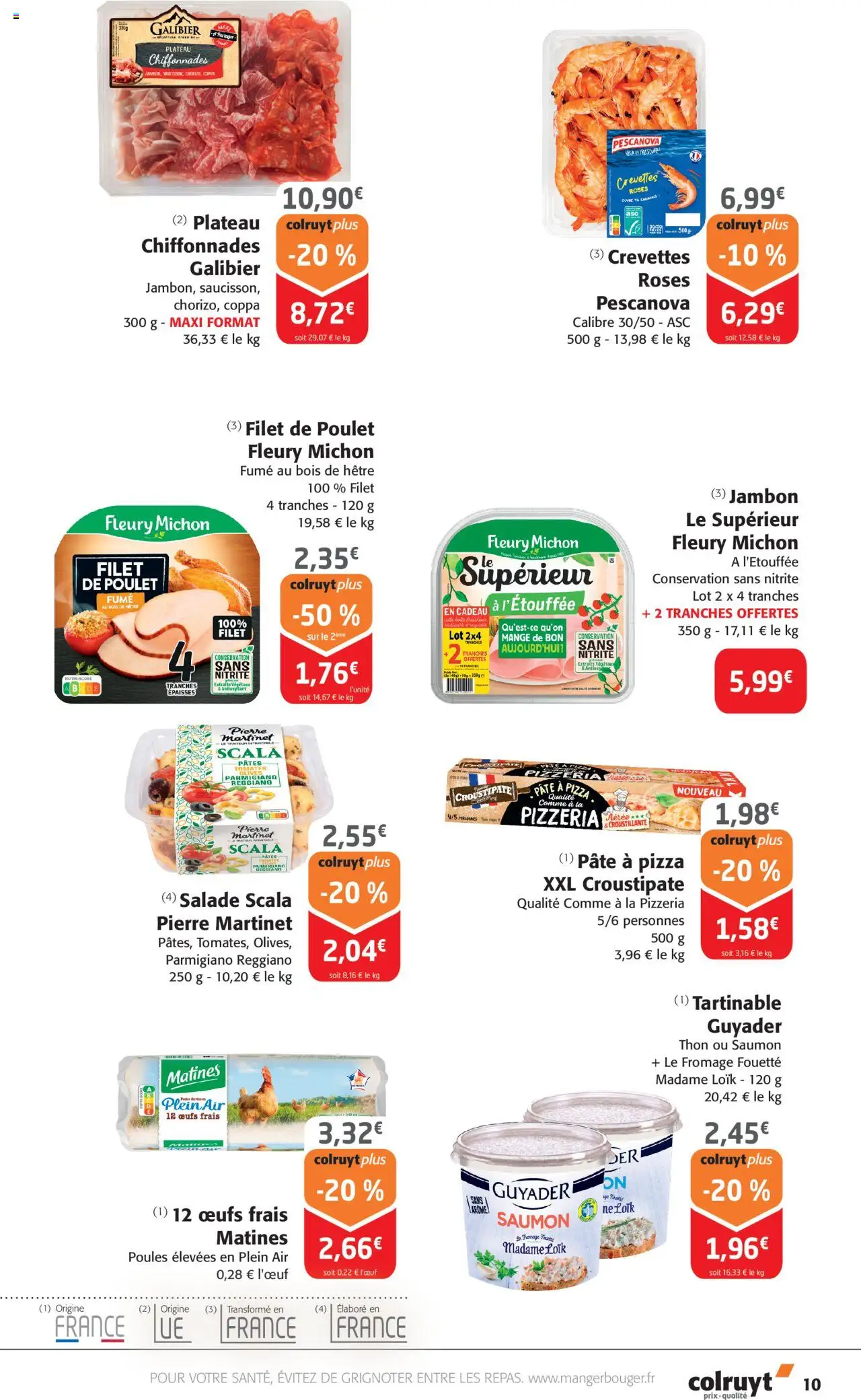  | Page: 10 | Produits: Salade, Olives, Crevettes, Pâtes
